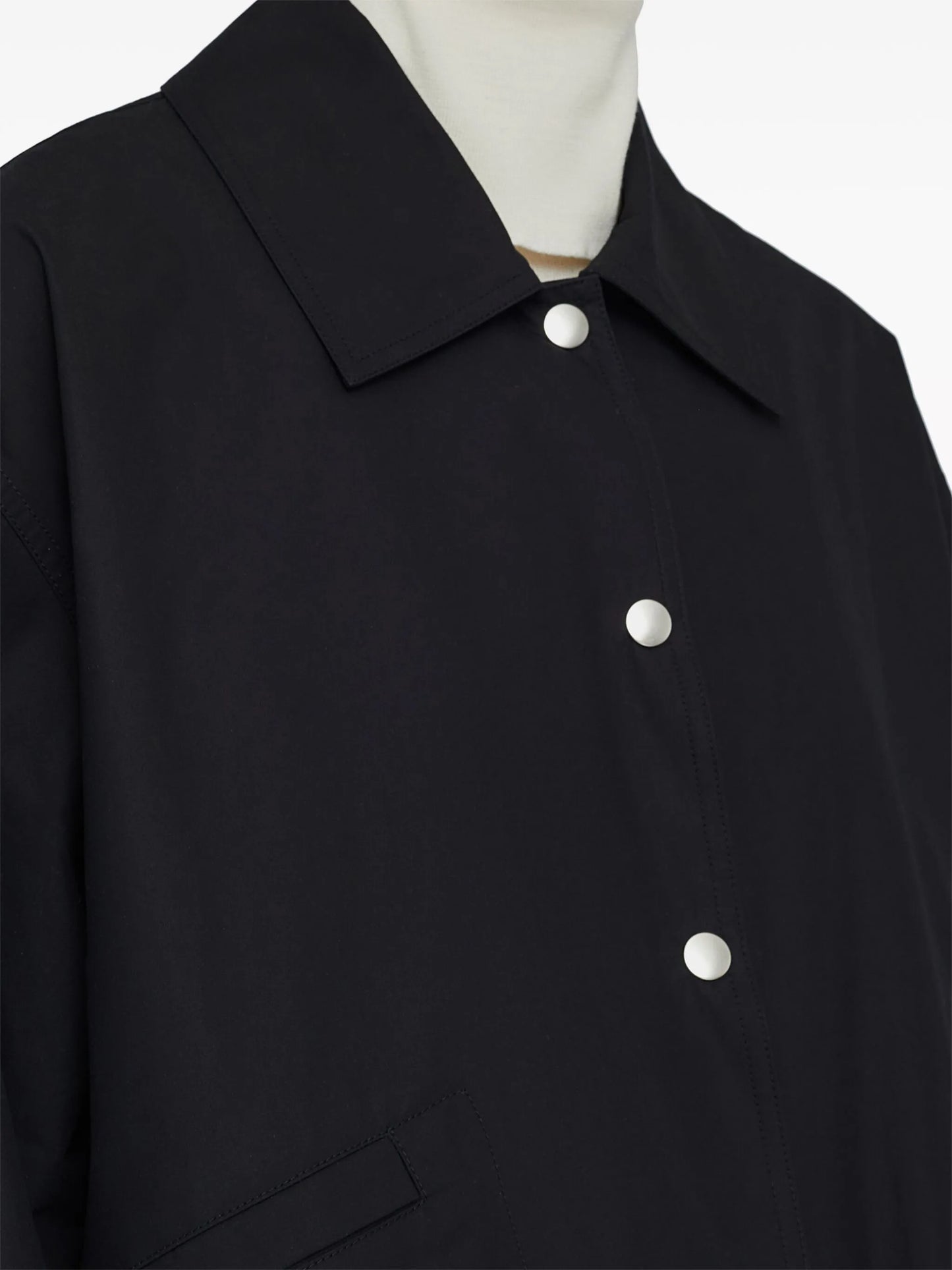 logo-print shirt jacket