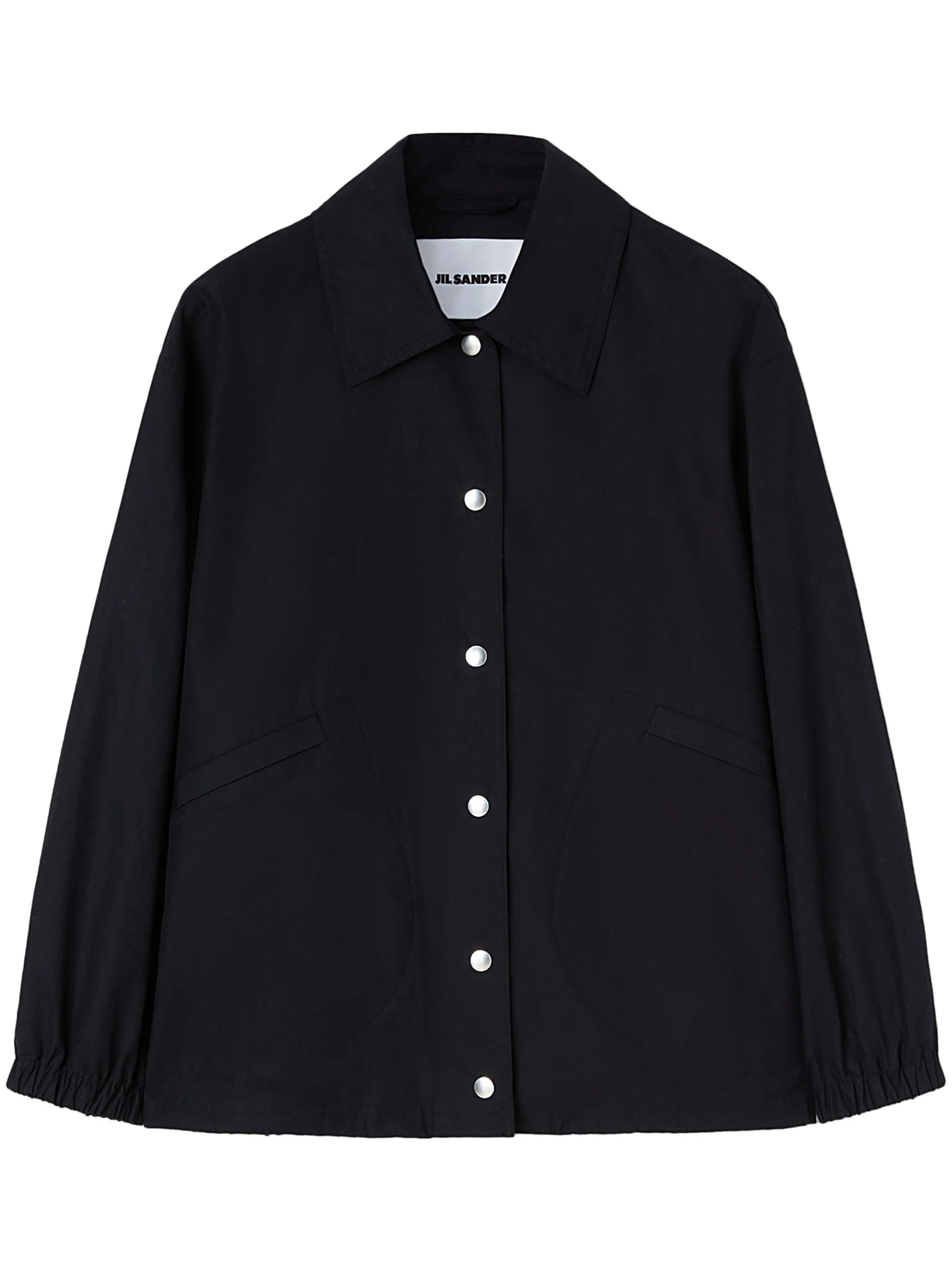 logo-print shirt jacket