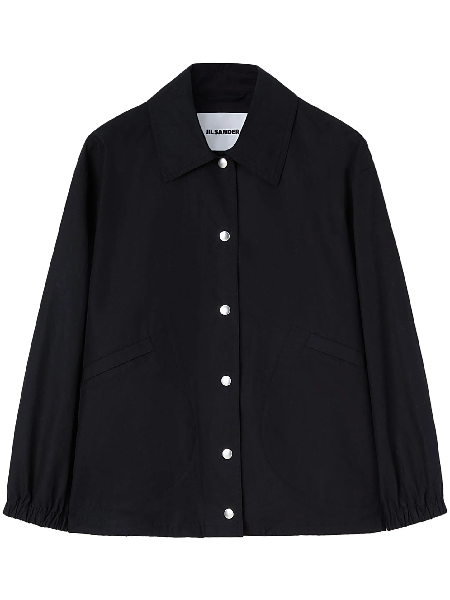 logo-print shirt jacket