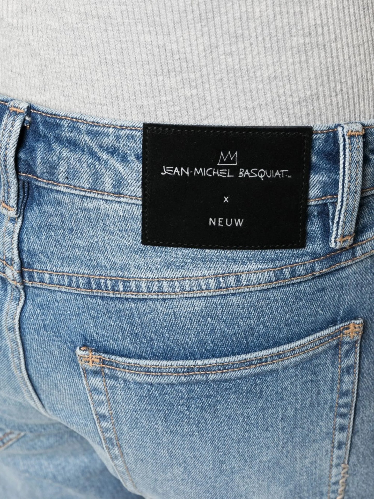 x Jean-Michel Basquiat mid-rise straight-leg jeans
