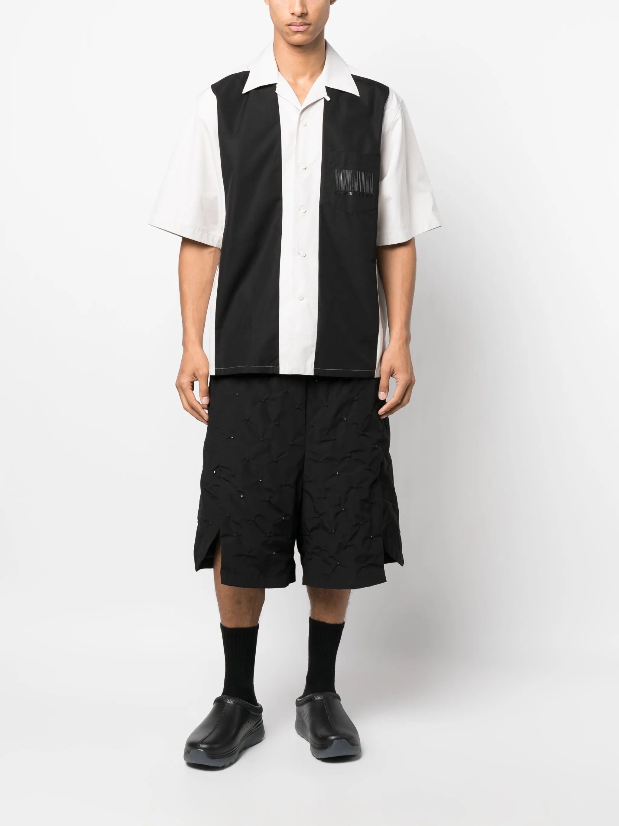 Carroll long drop-crotch shorts