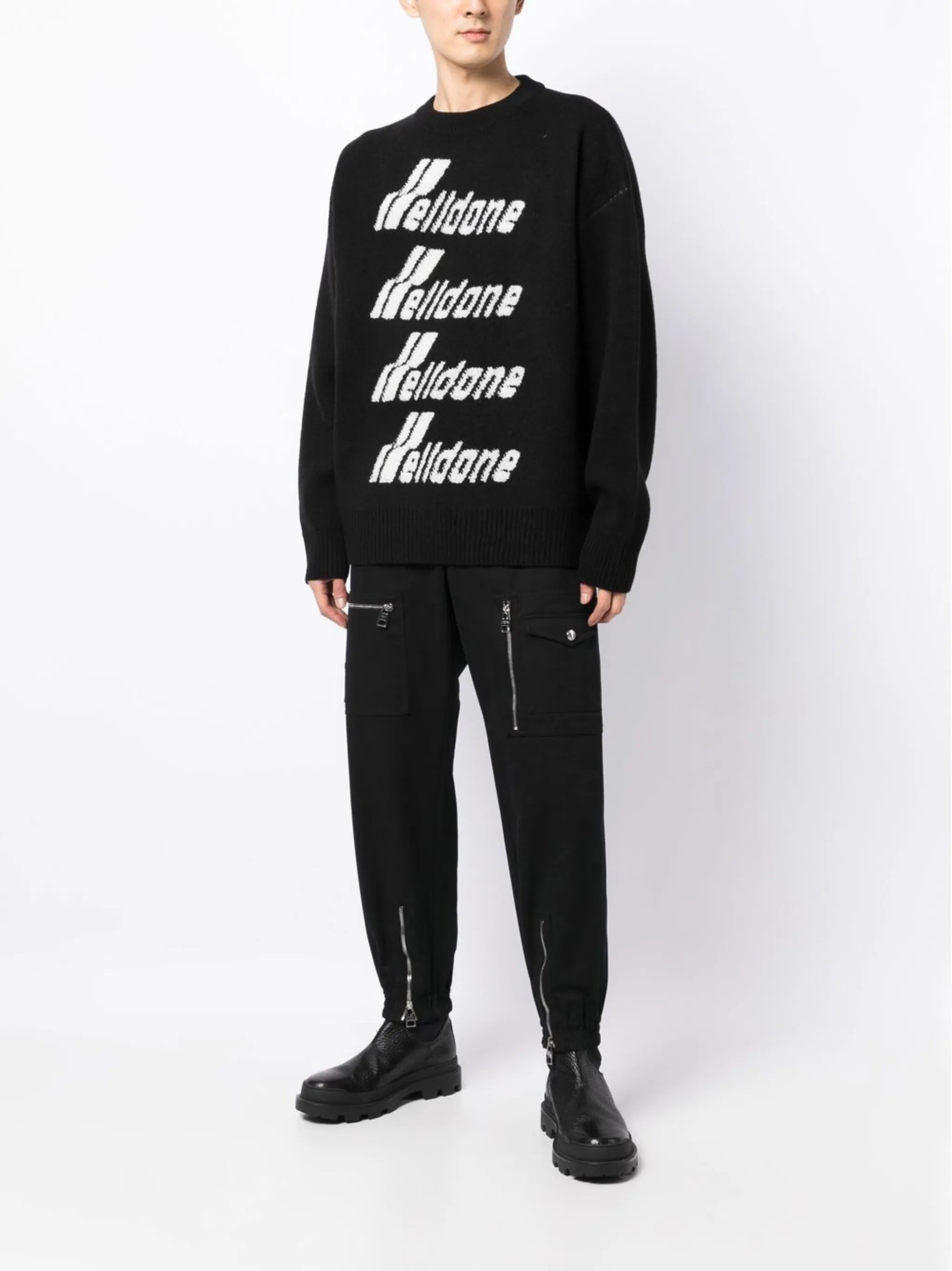 logo-embroidered jumper