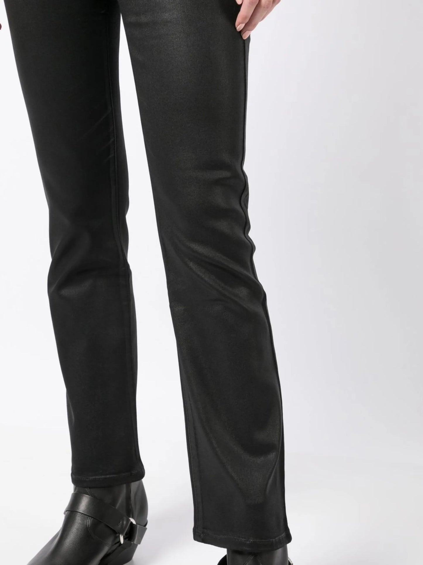 Claudine coated flared jeans