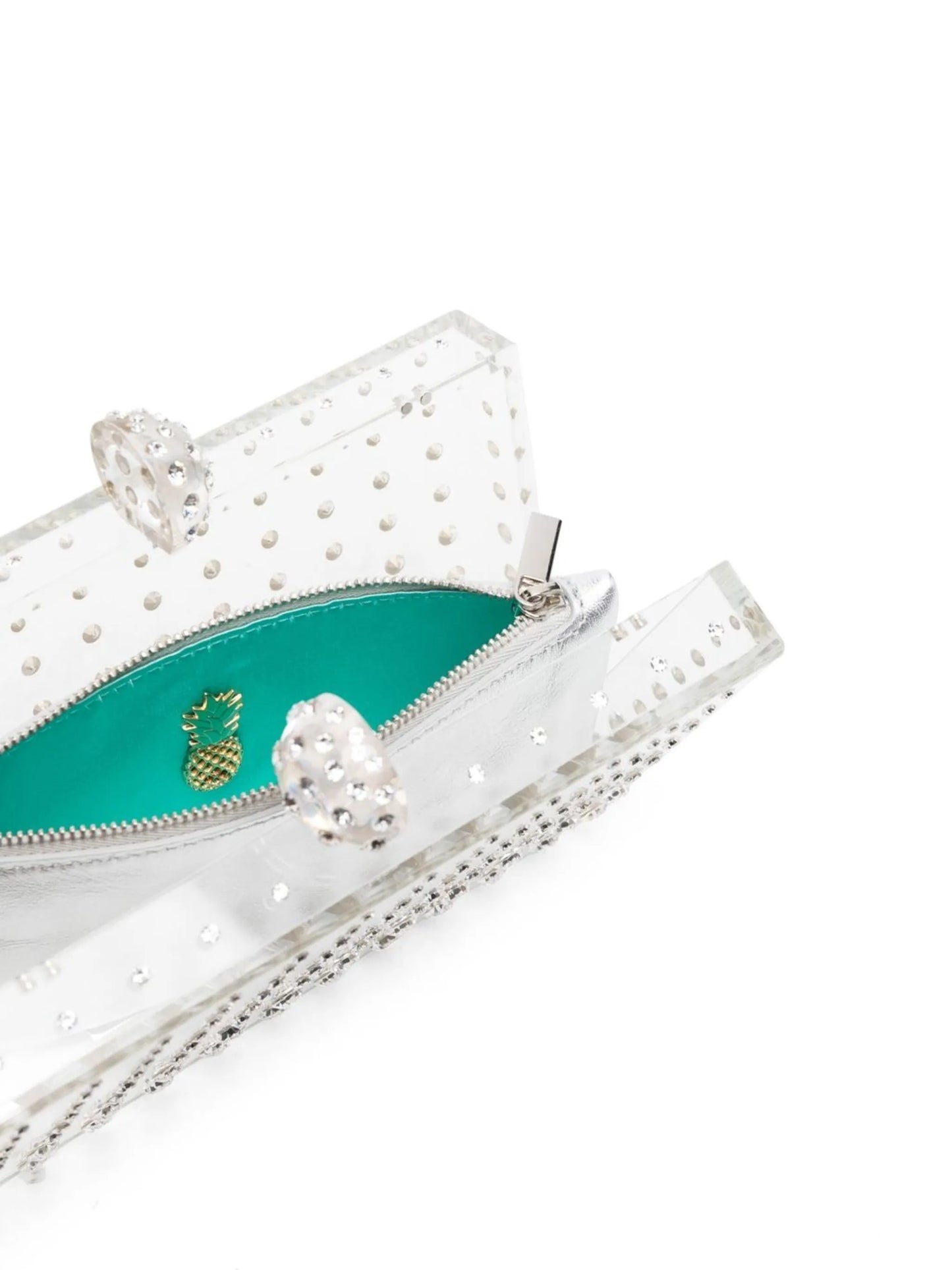 Tequila rhinestone-embellished clutch bag