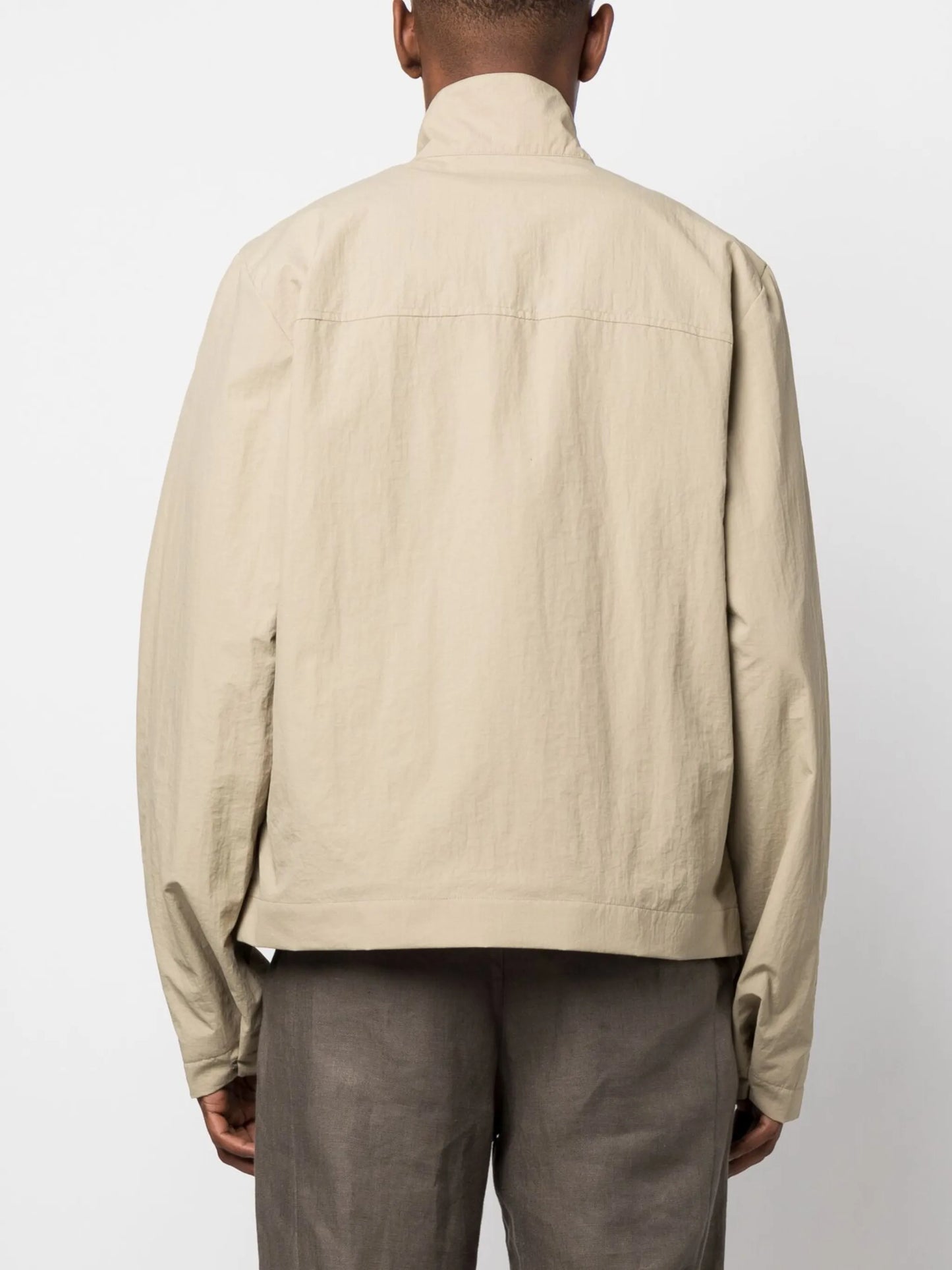 high-neck zip-up jacket