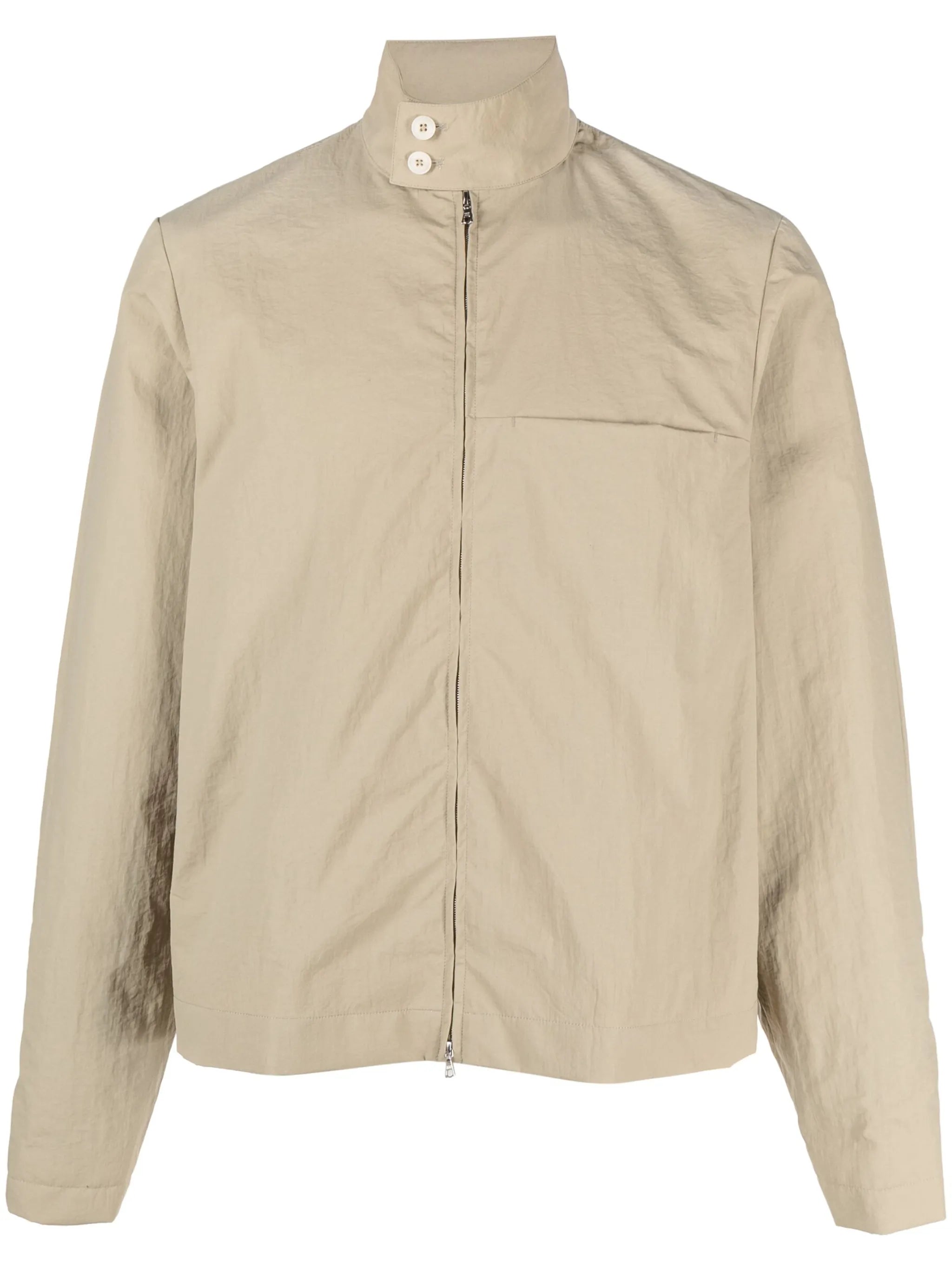 high-neck zip-up jacket