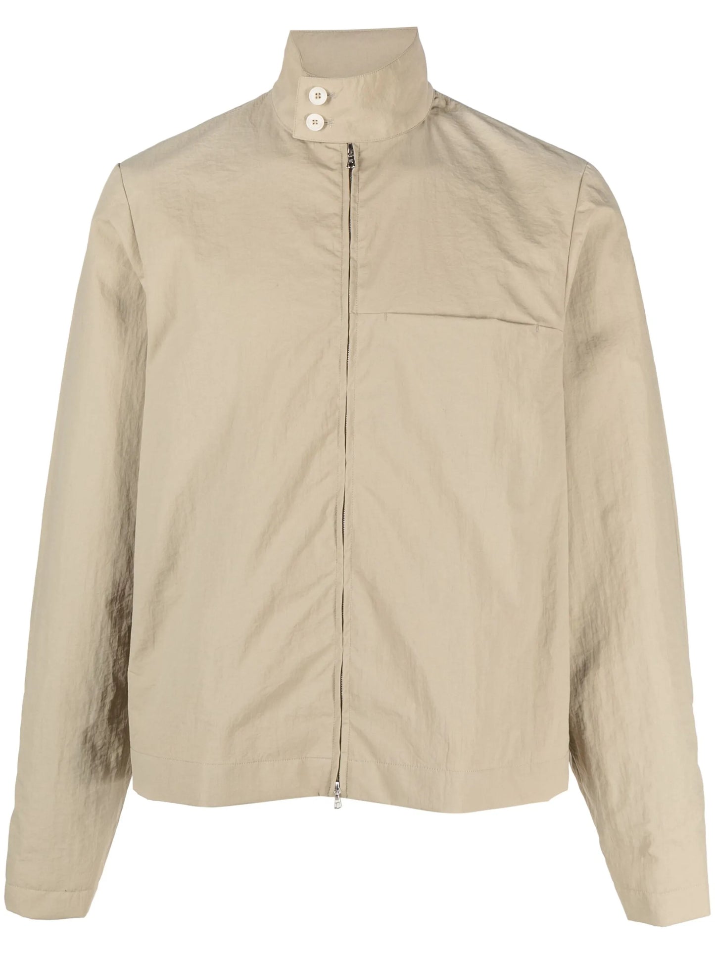 high-neck zip-up jacket