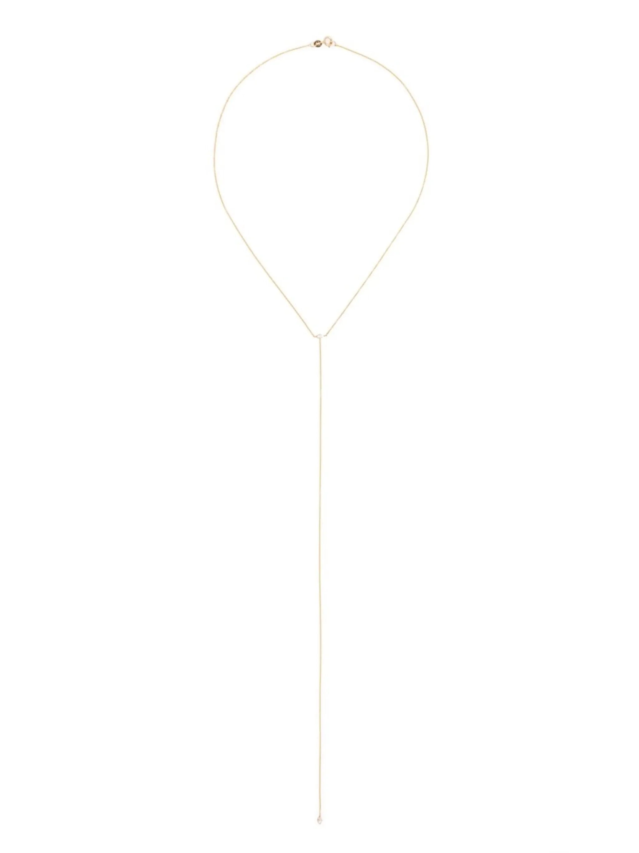 14kt yellow gold diamond necklace