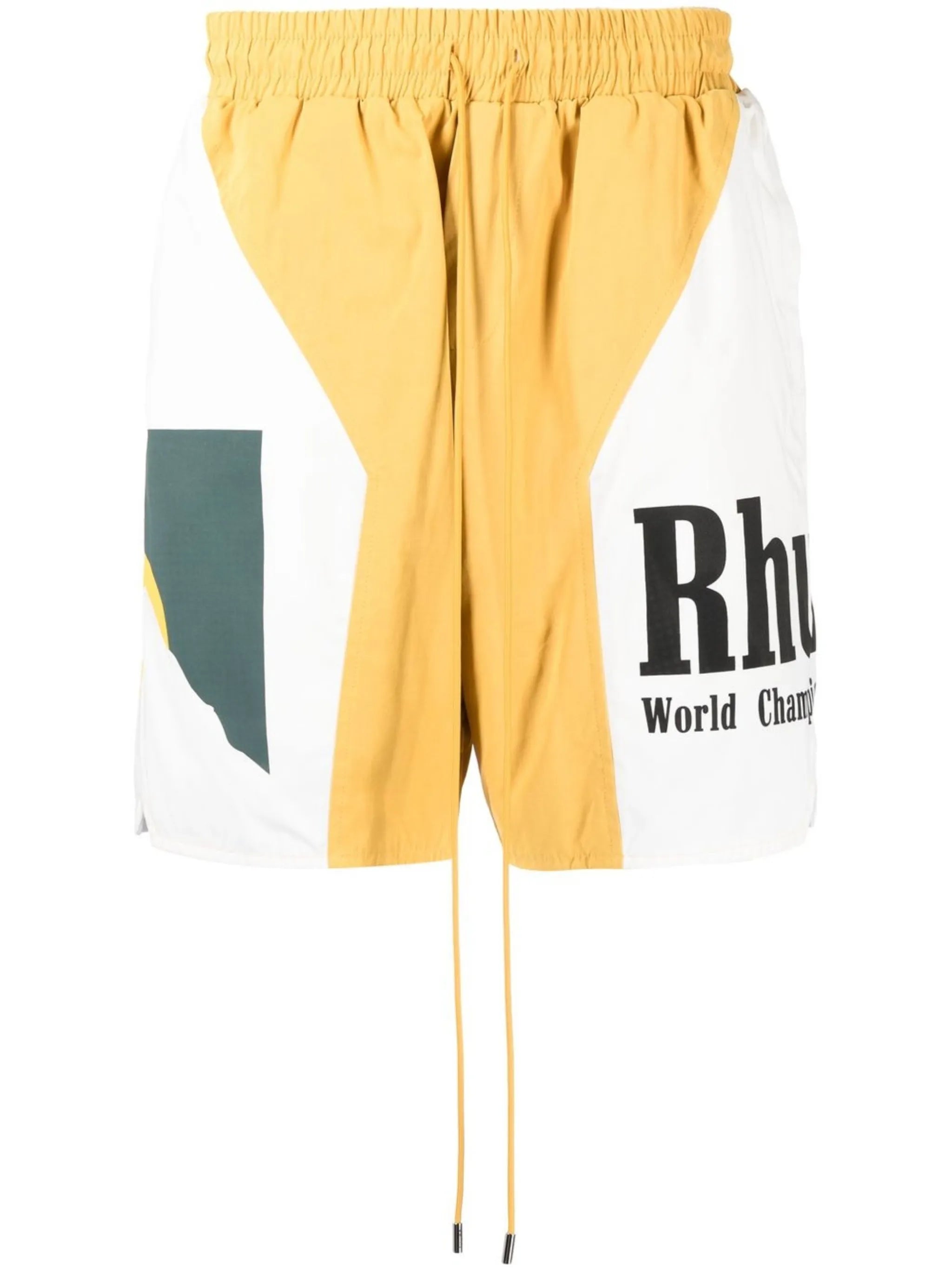logo print track shorts