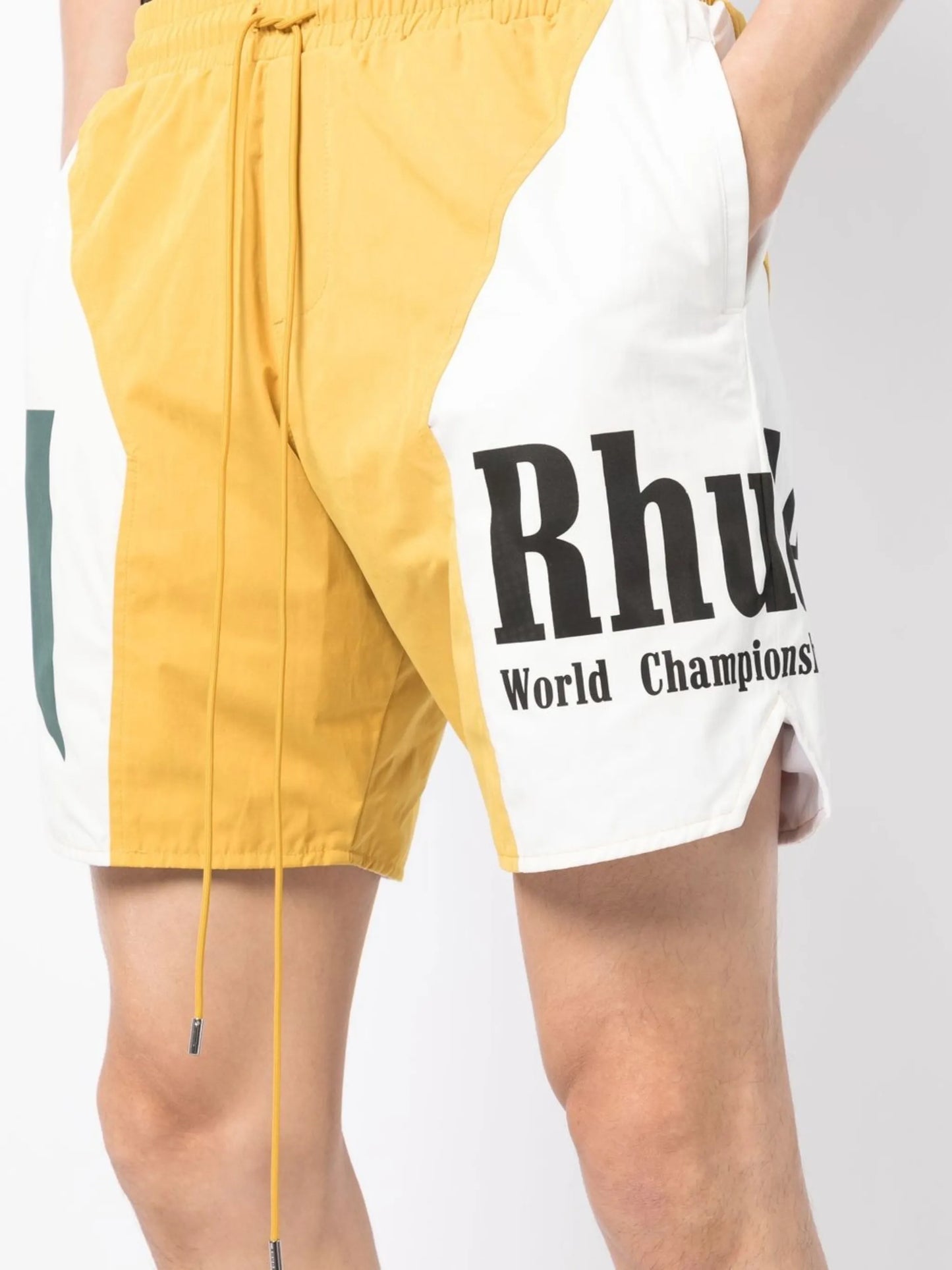 logo print track shorts
