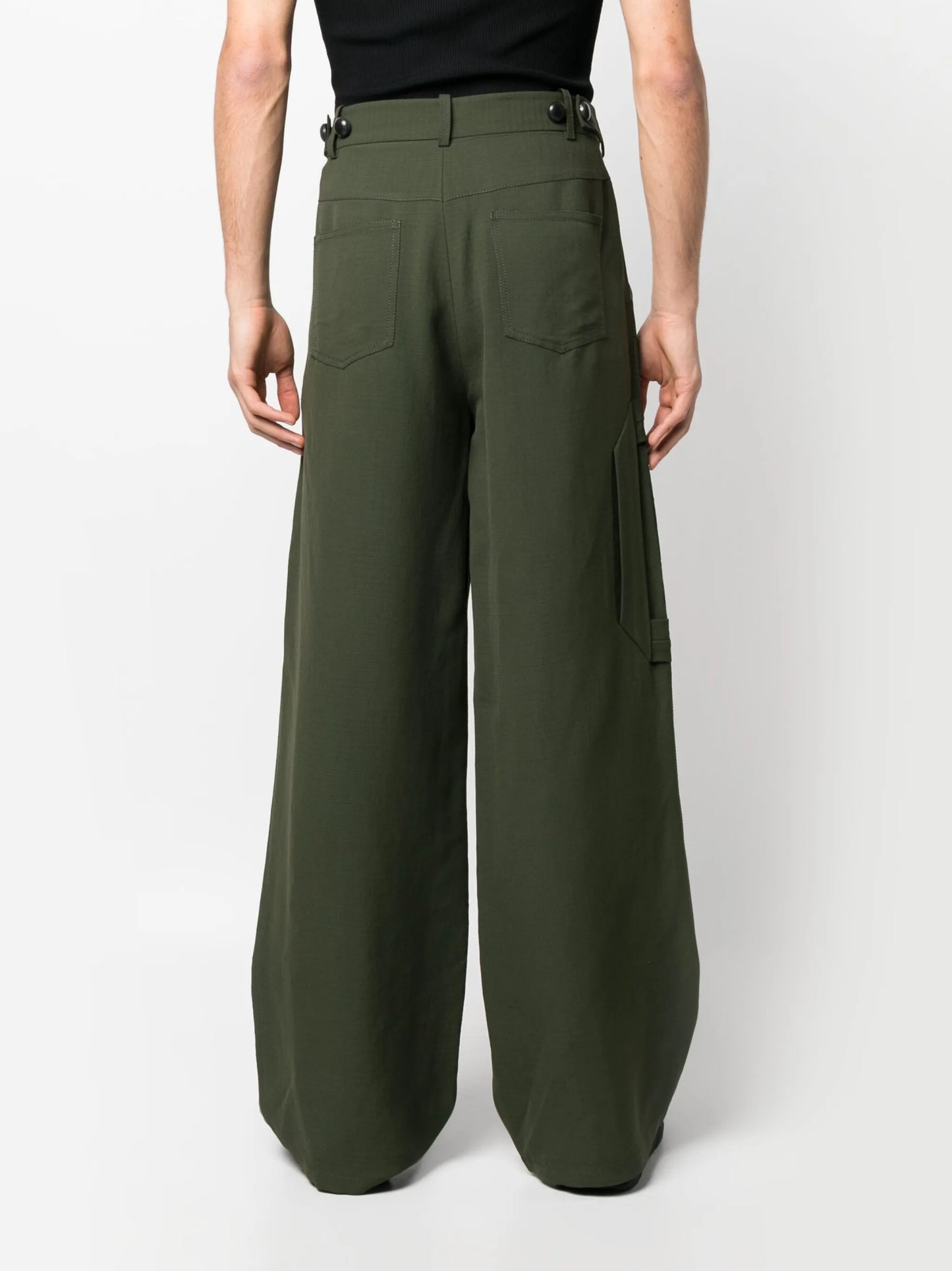 high-waist wide-leg trousers