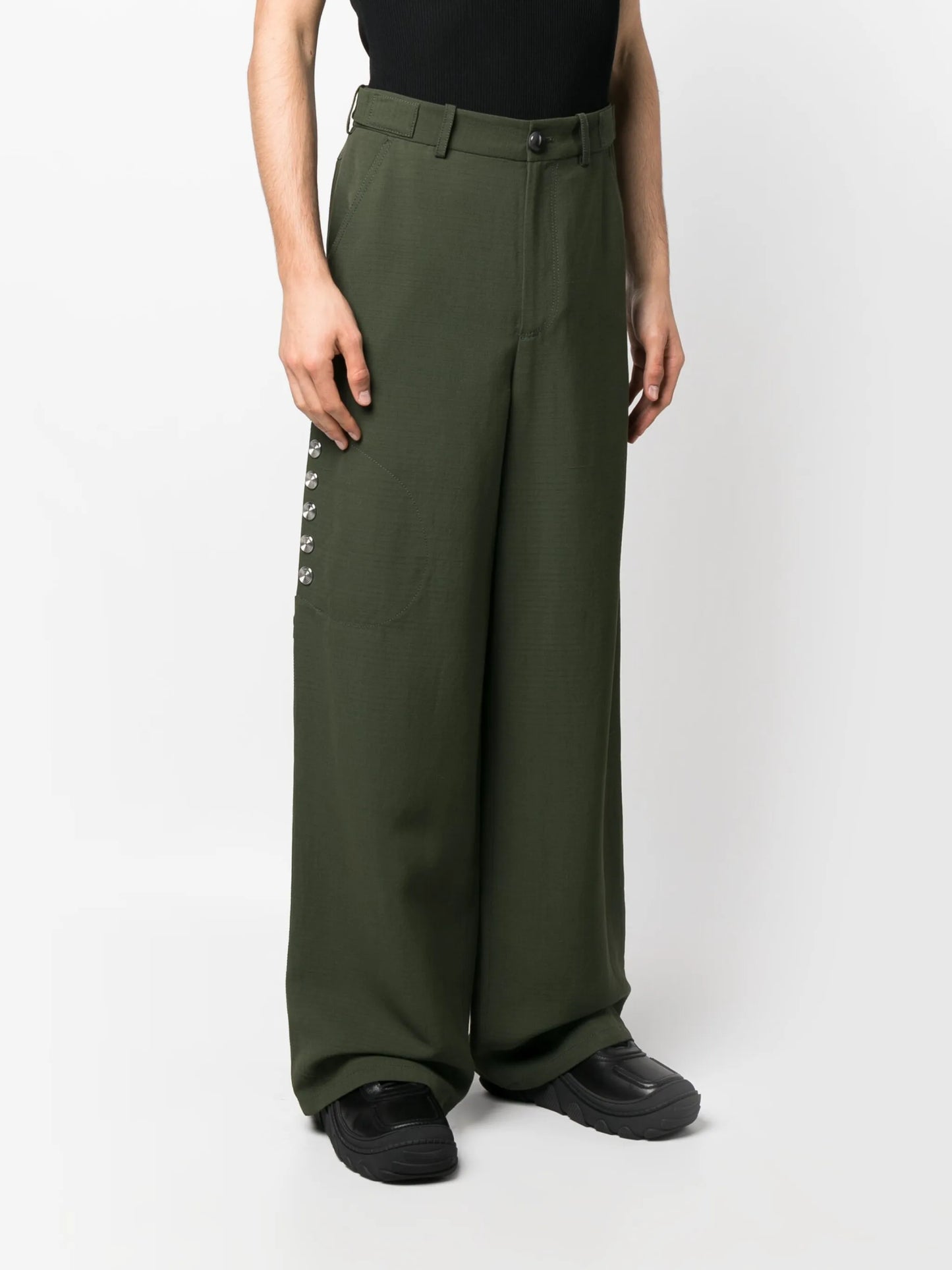 high-waist wide-leg trousers