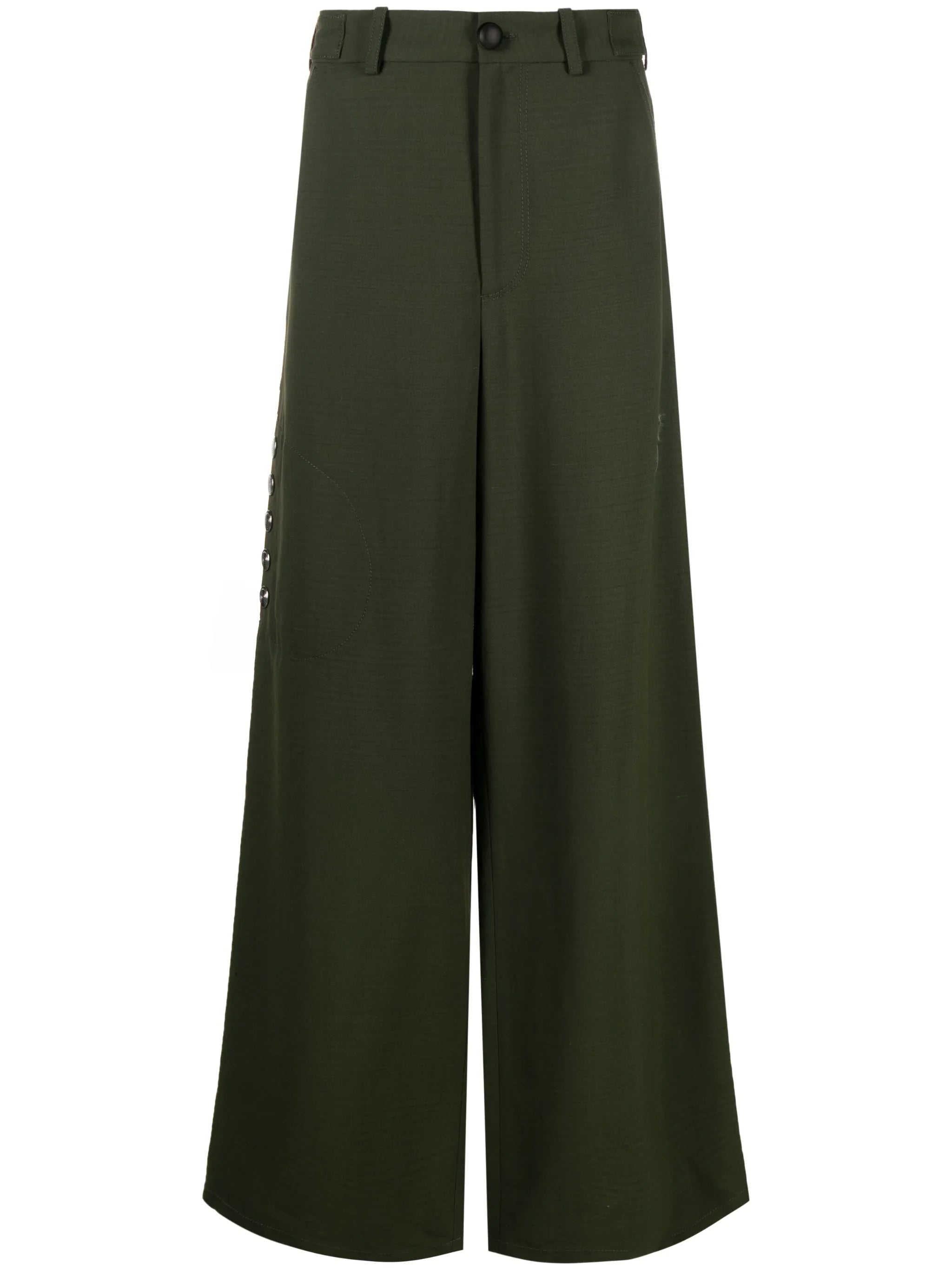 high-waist wide-leg trousers
