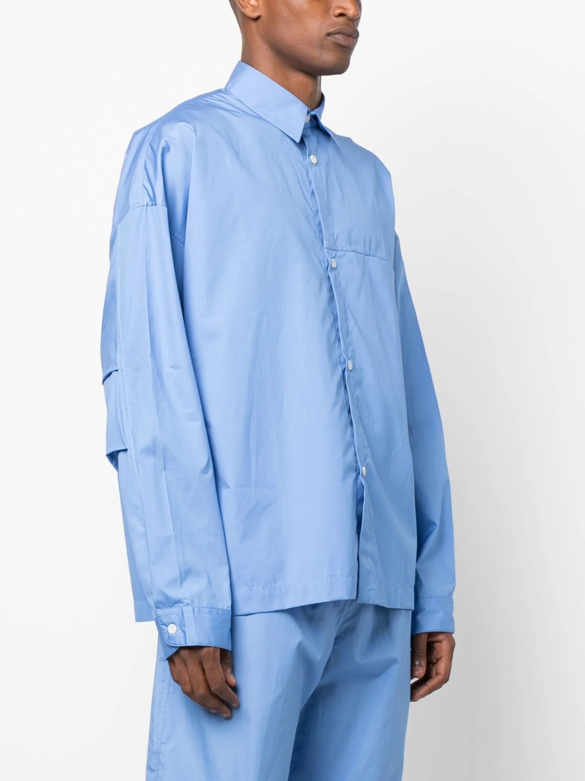 classic-collar cotton shirt