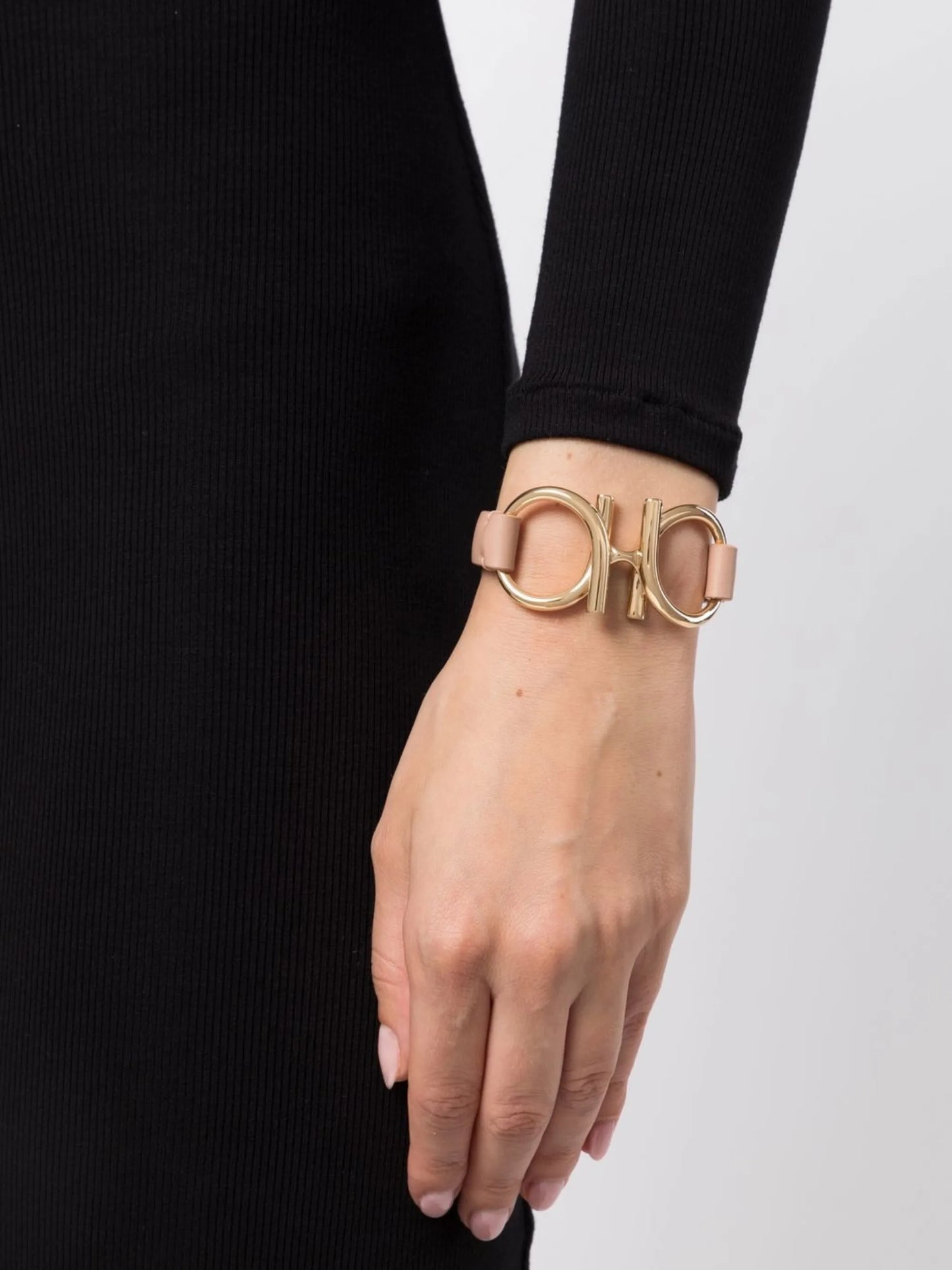 Gancini leather bracelet