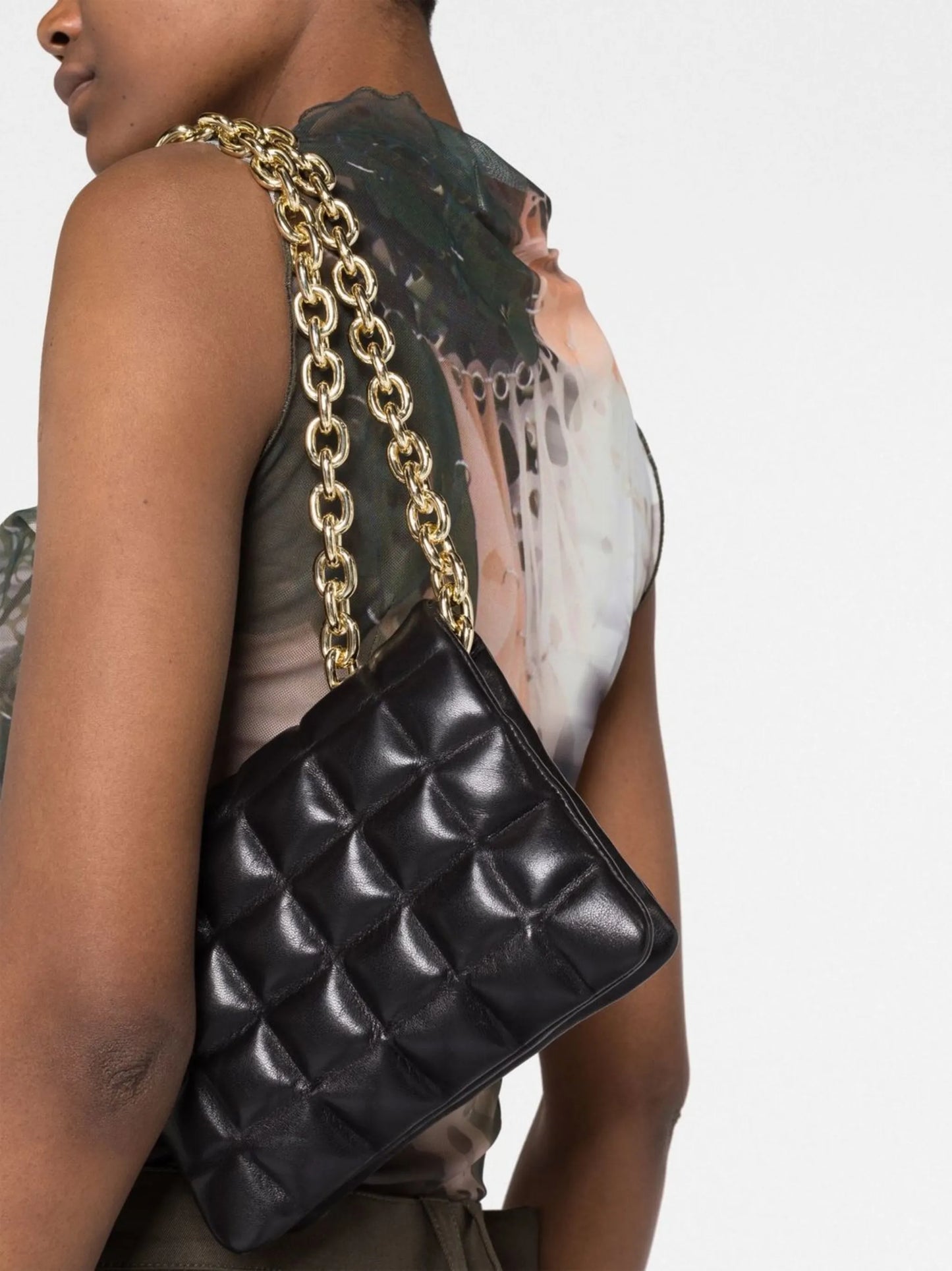 quilted leather shoulder bag