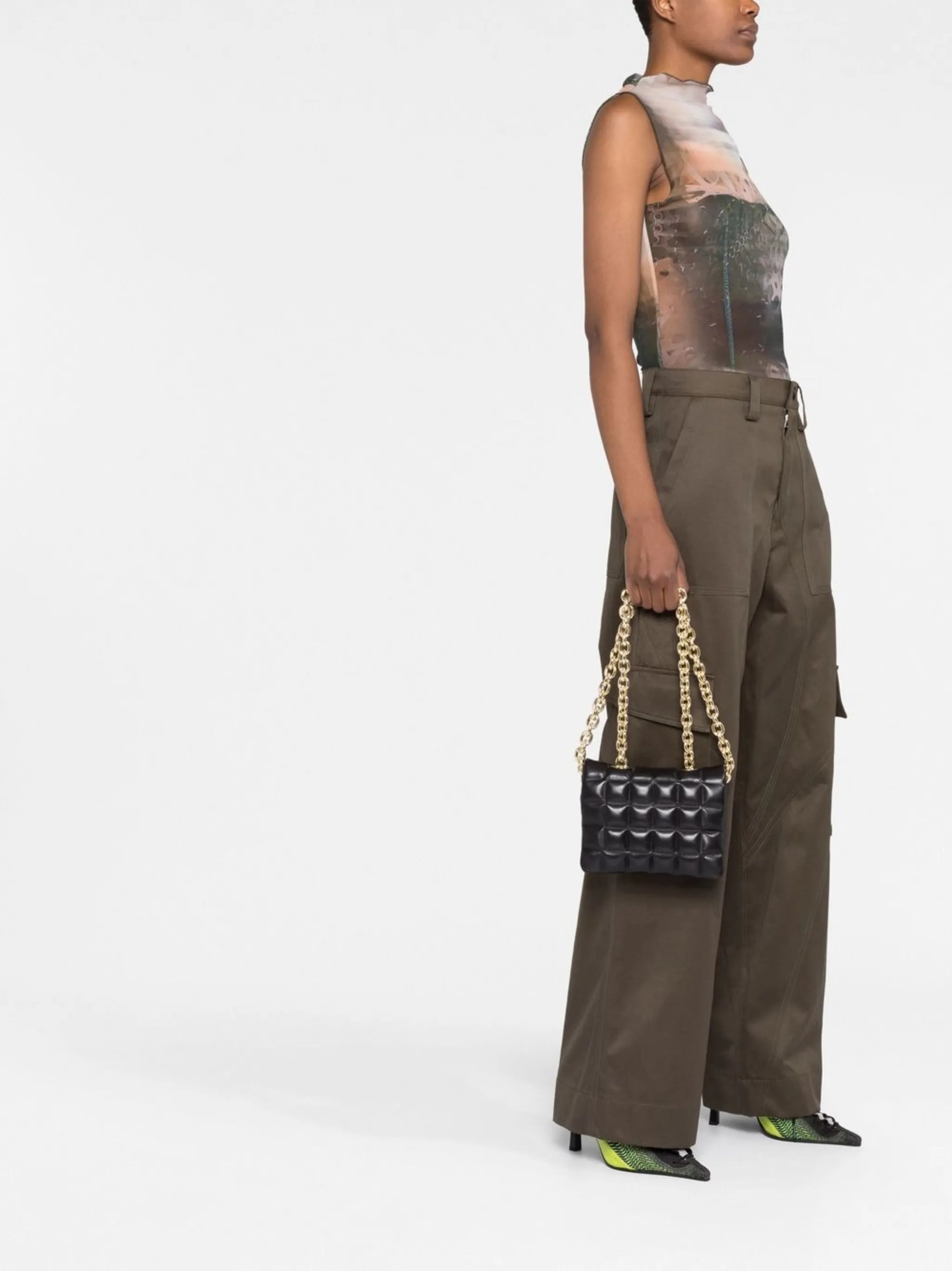 quilted leather shoulder bag