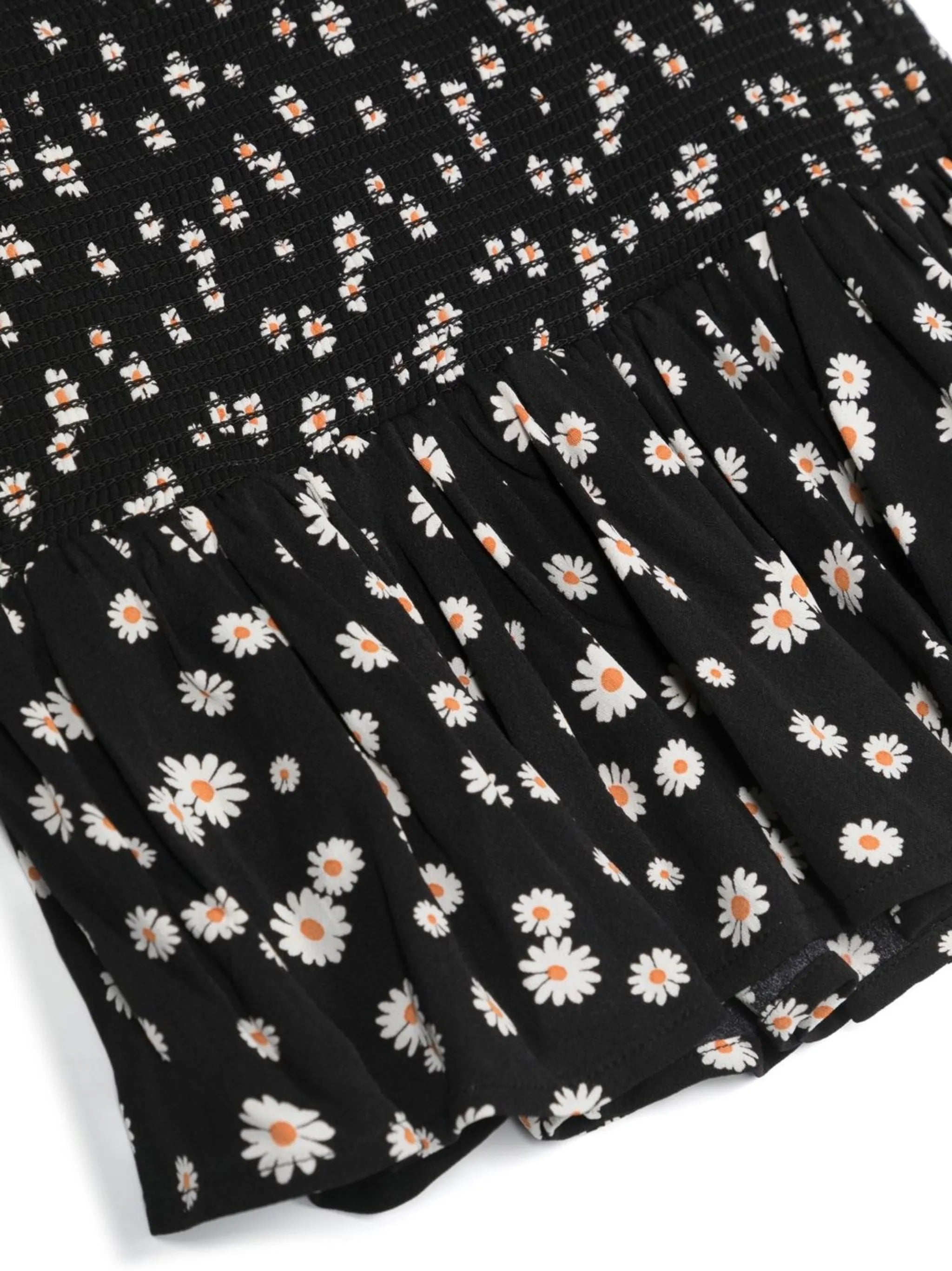 floral-print pleated skirt