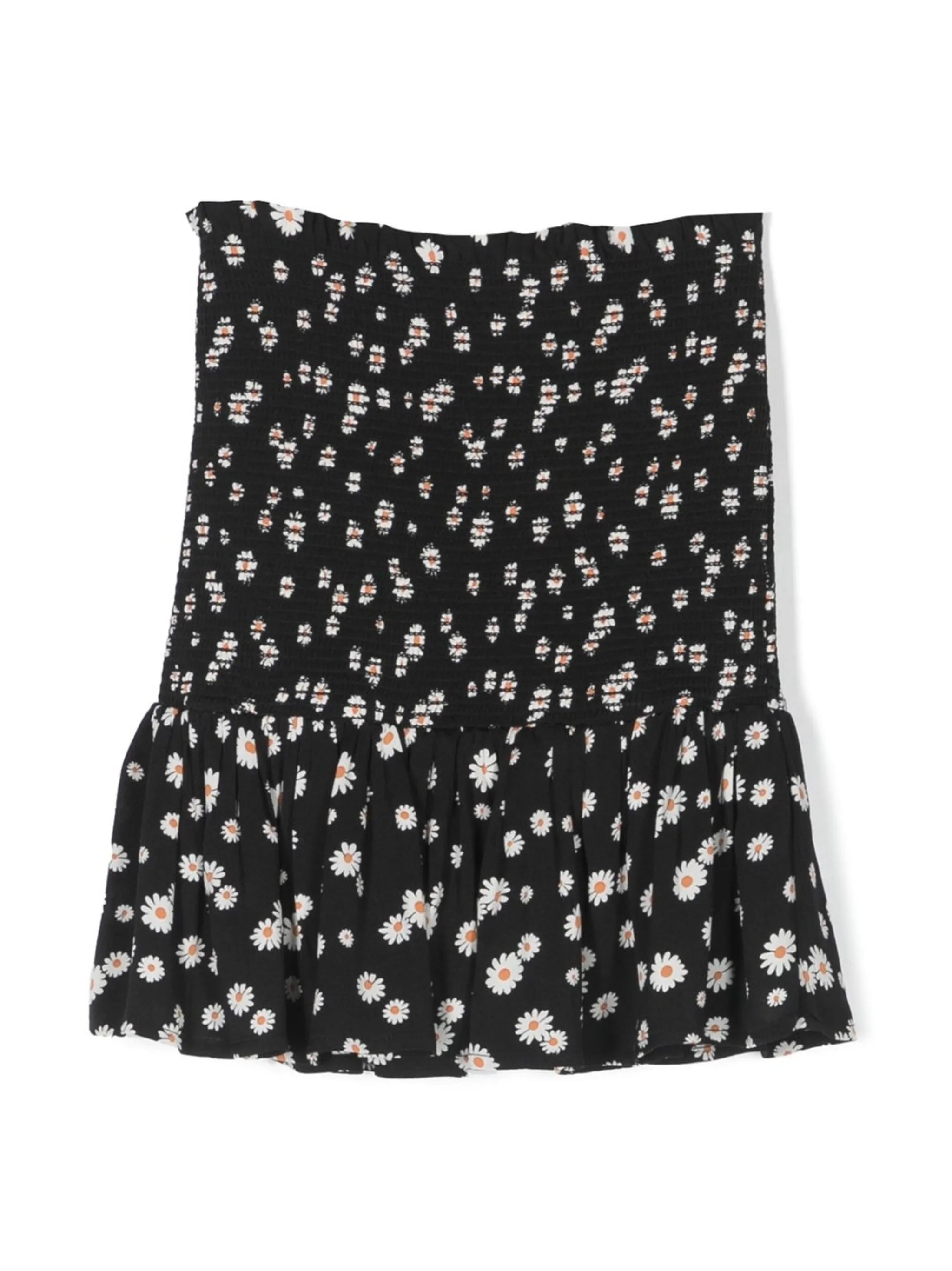 floral-print pleated skirt