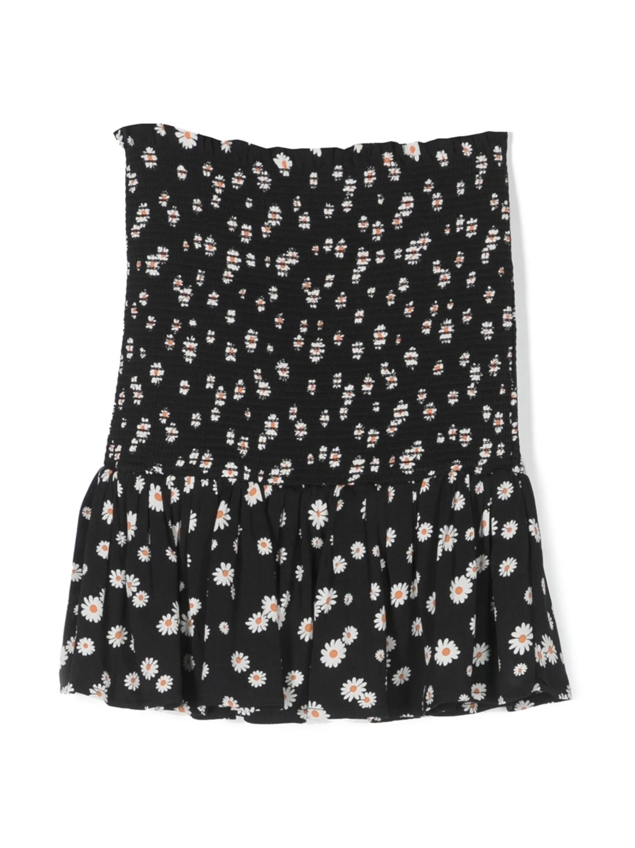 floral-print pleated skirt