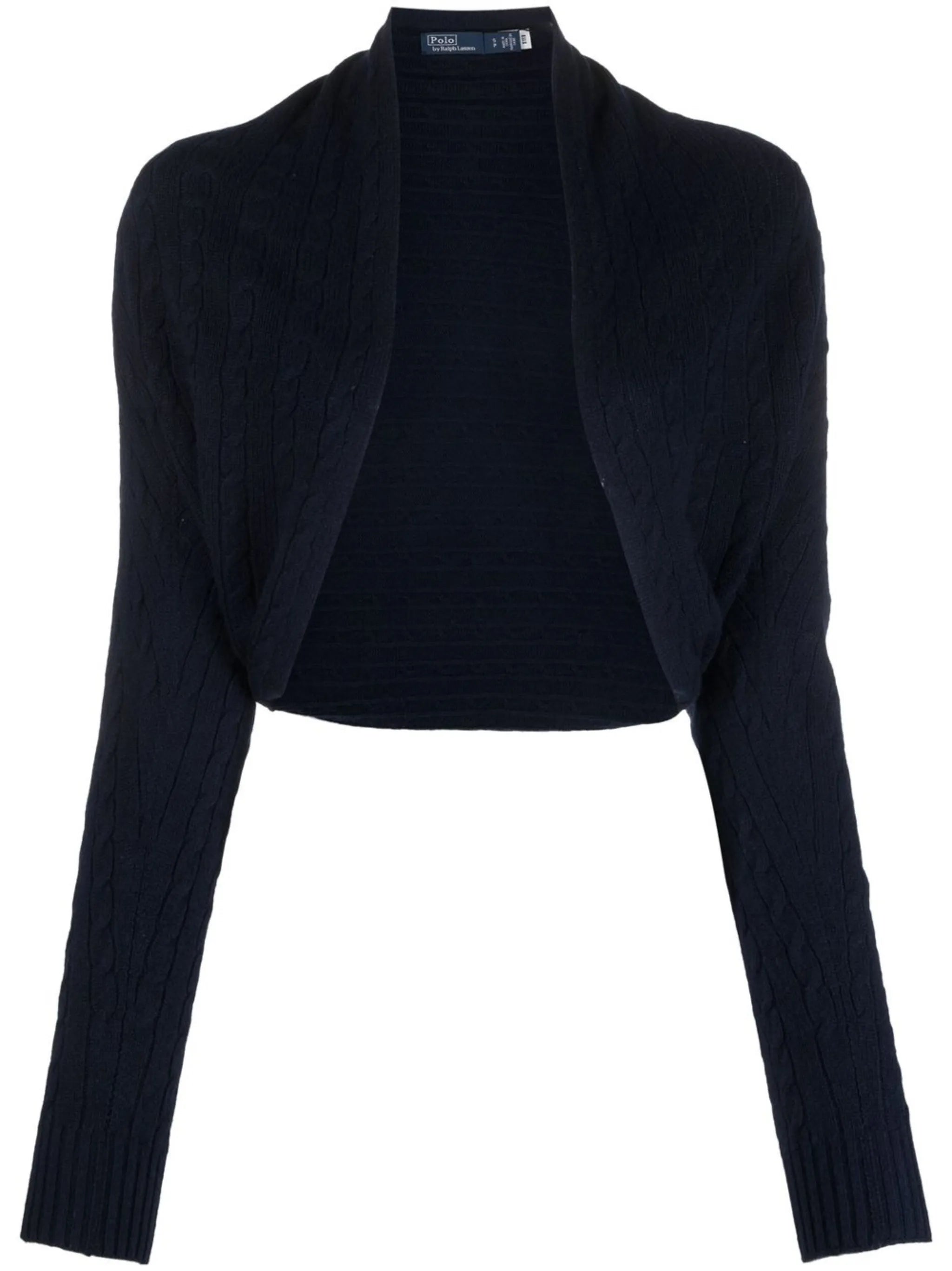 open front cropped cardigan