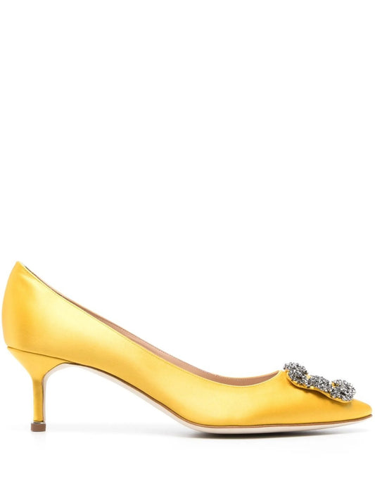 50mm Hangisi crystal buckle pumps
