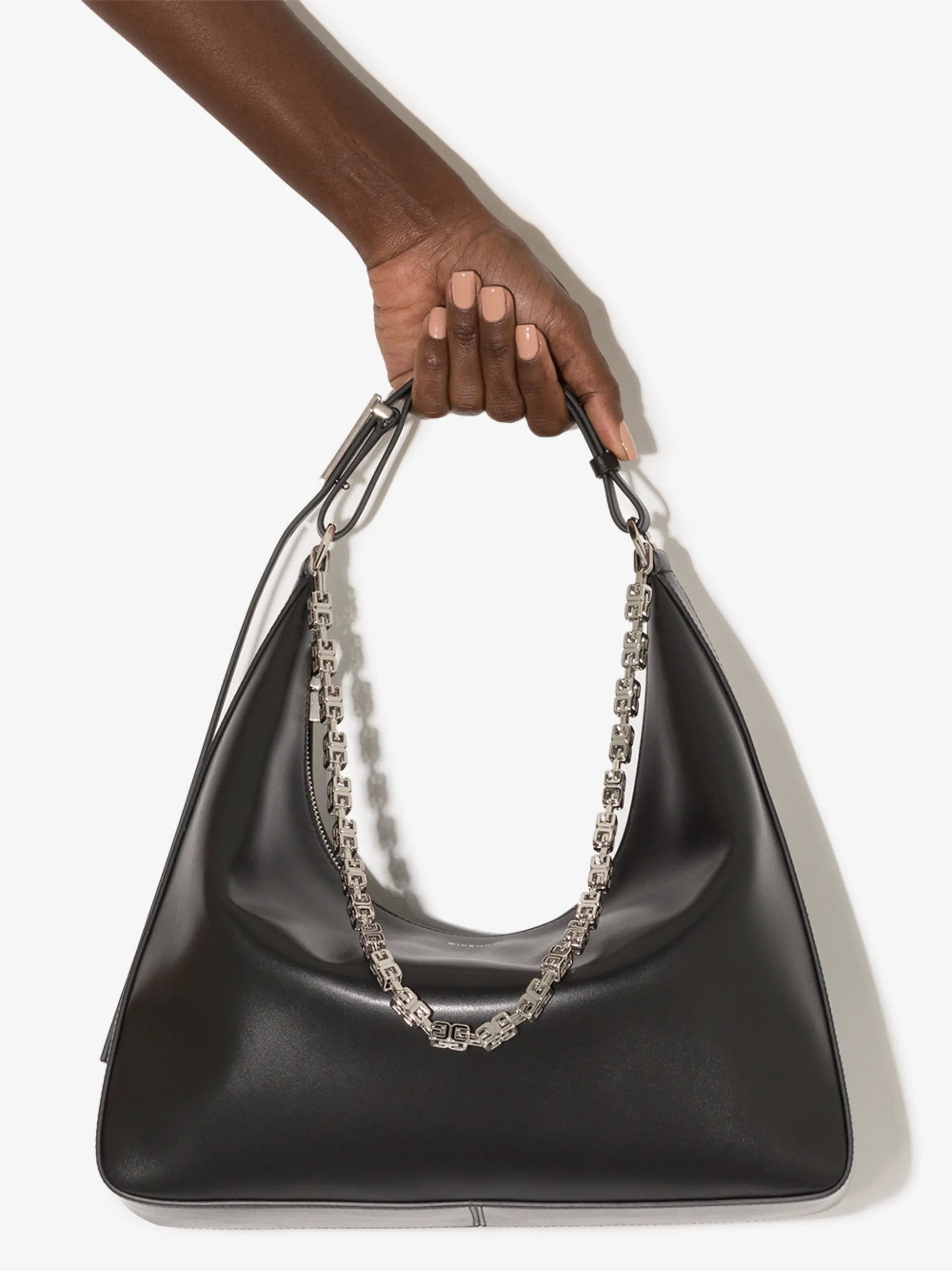 Moon Cut leather shoulder bag