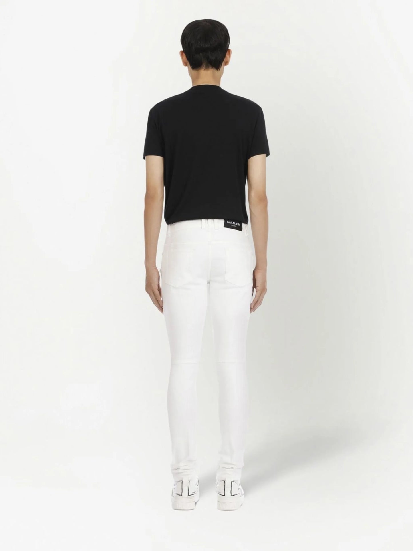 low-rise slim-cut jeans