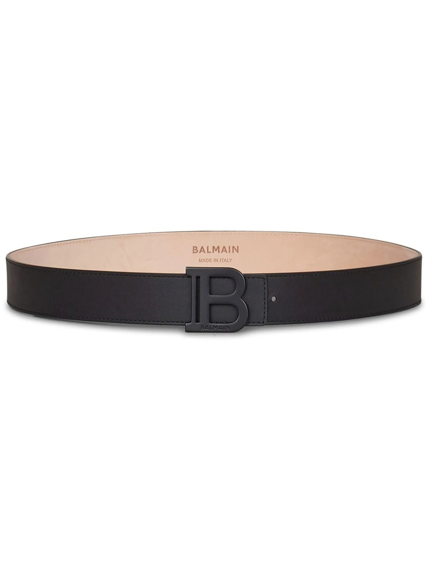 logo-plaque buckled belt