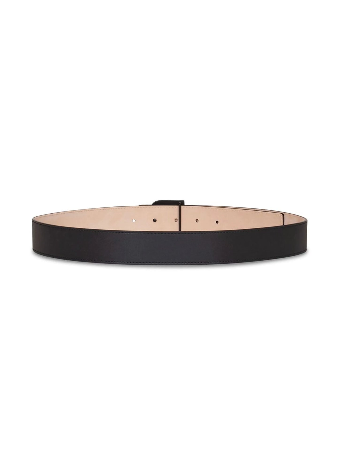 logo-plaque buckled belt
