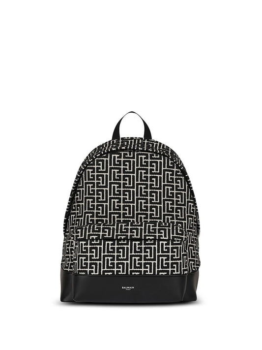 all-over logo-pattern backpack