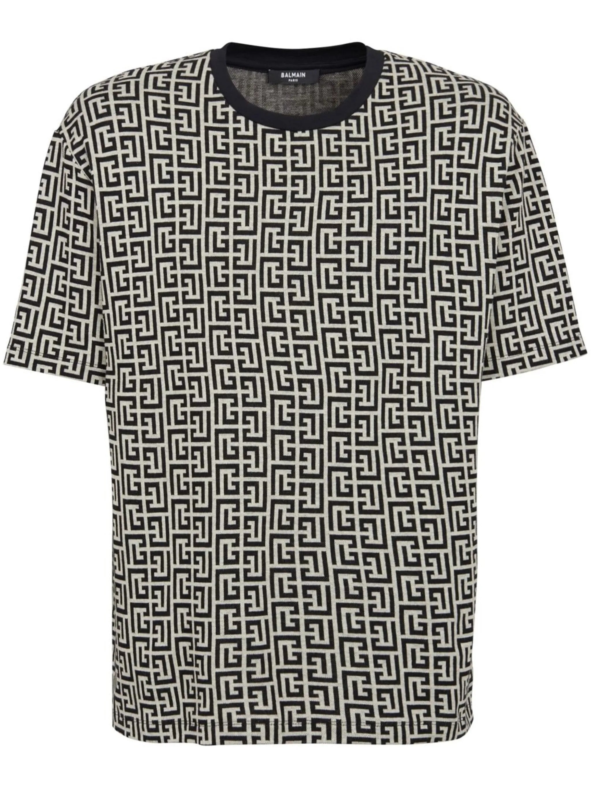 monogram-print cotton T-shirt