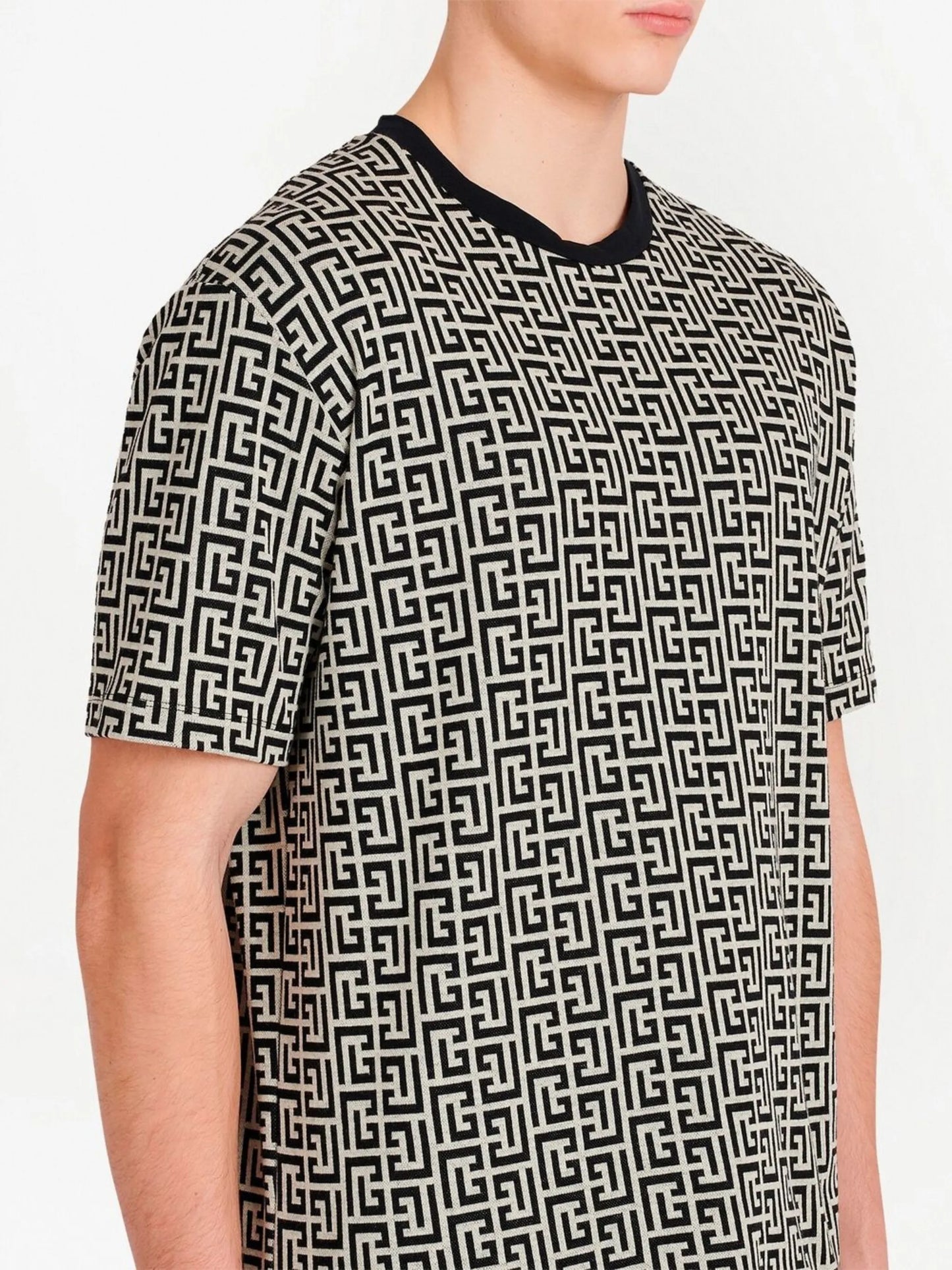 monogram-print cotton T-shirt