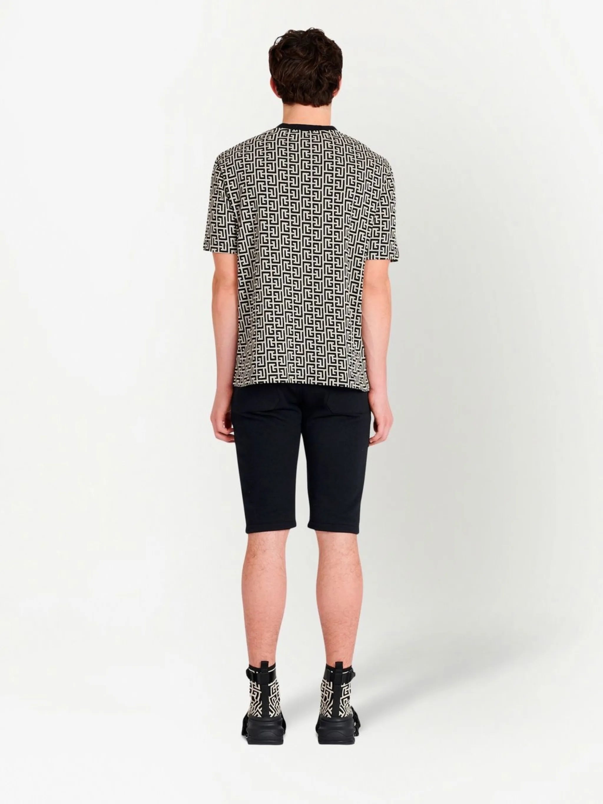 monogram-print cotton T-shirt