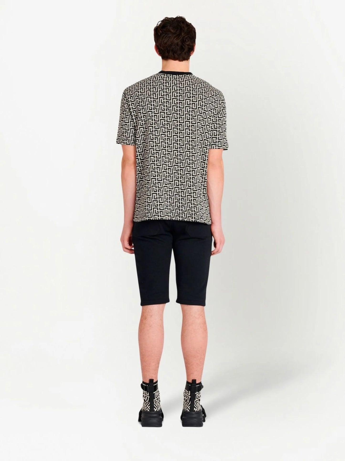 monogram-print cotton T-shirt