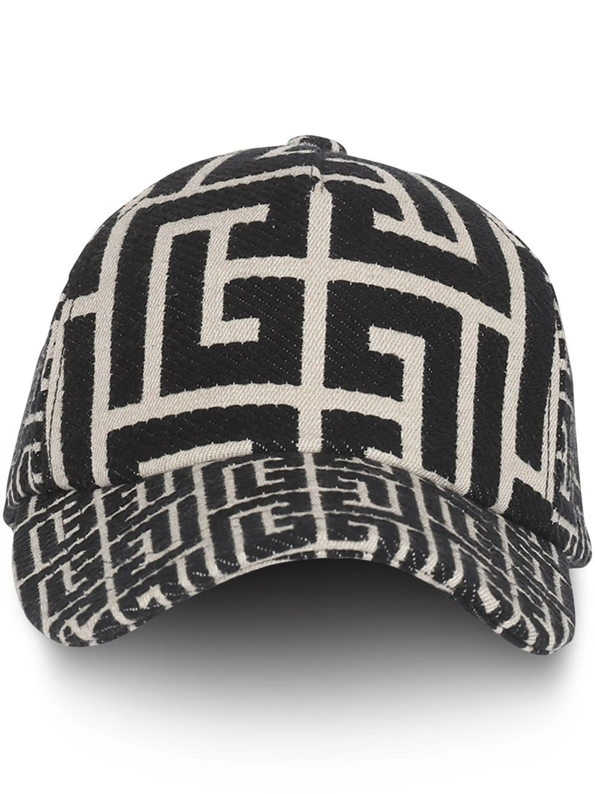 monogram-pattern baseball cap