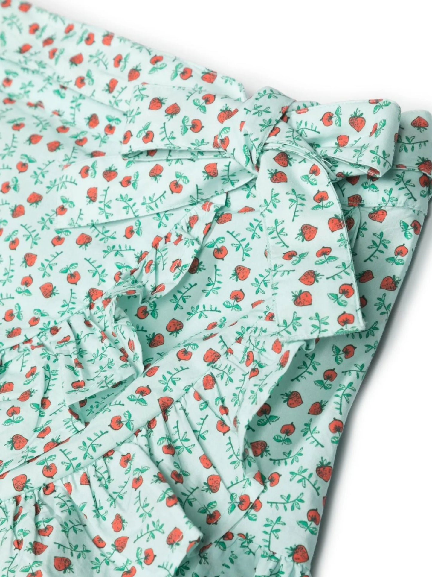 floral-print ruffled mini skirt