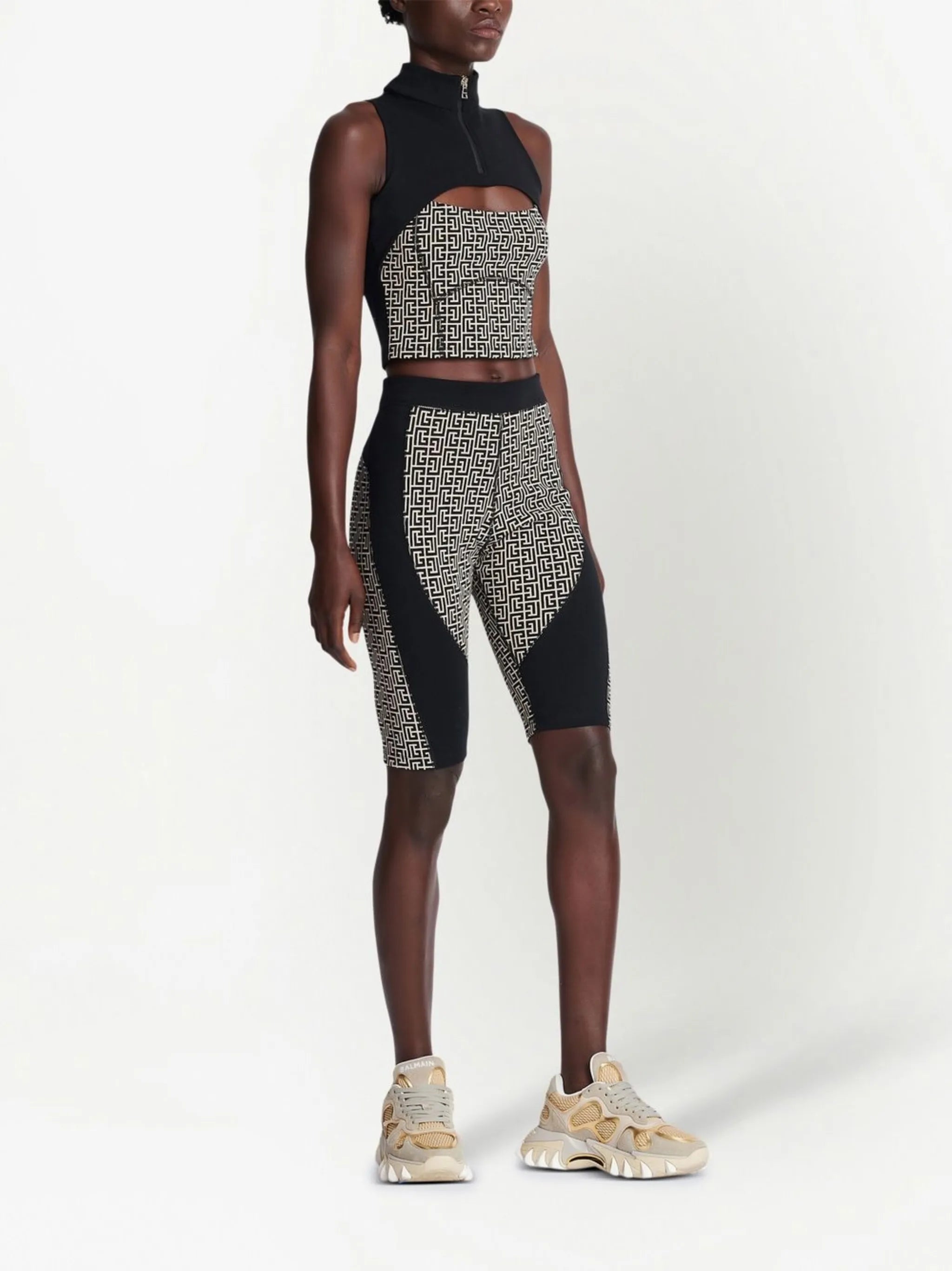 monogram cut-out vest