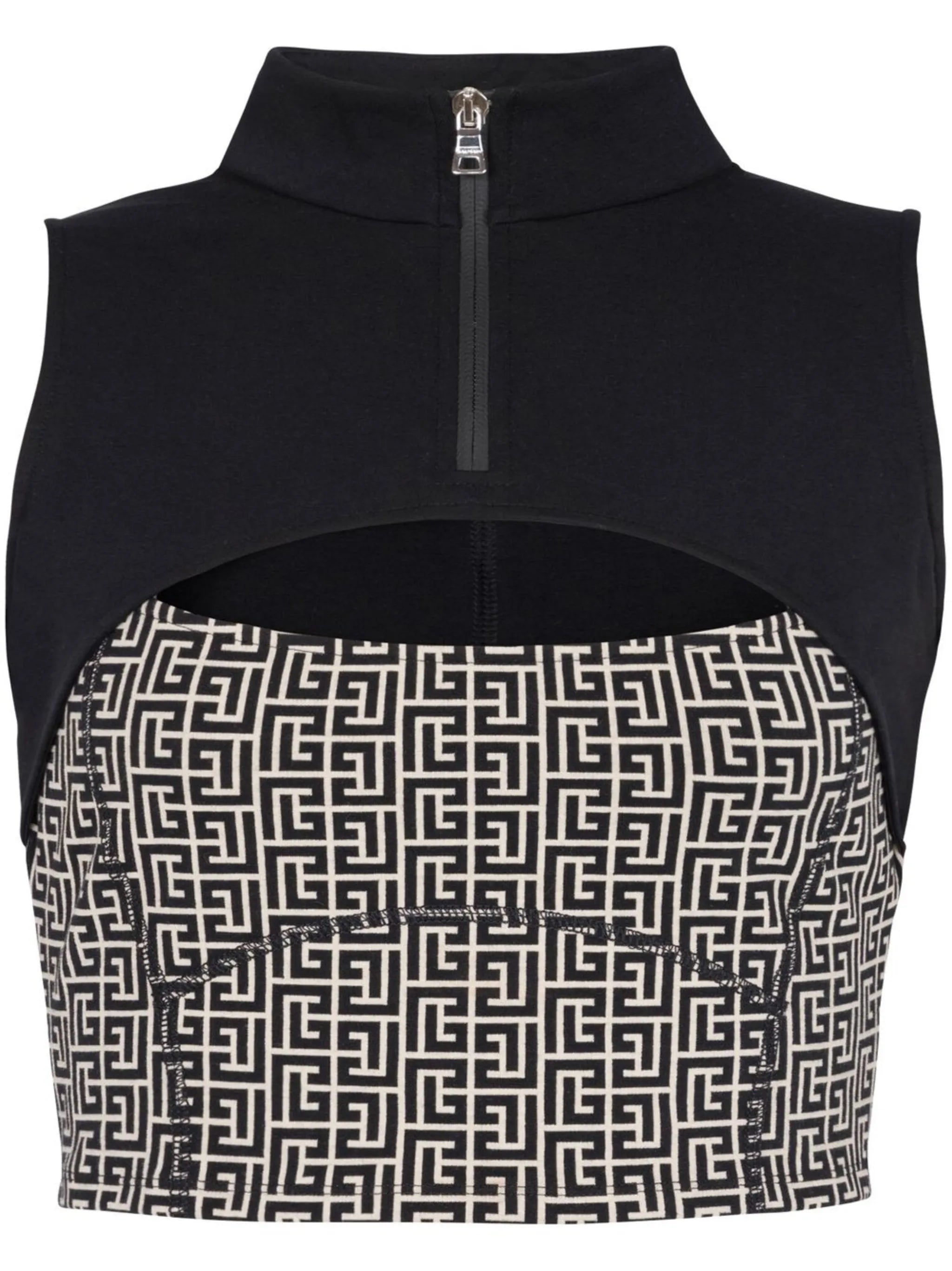 monogram cut-out vest