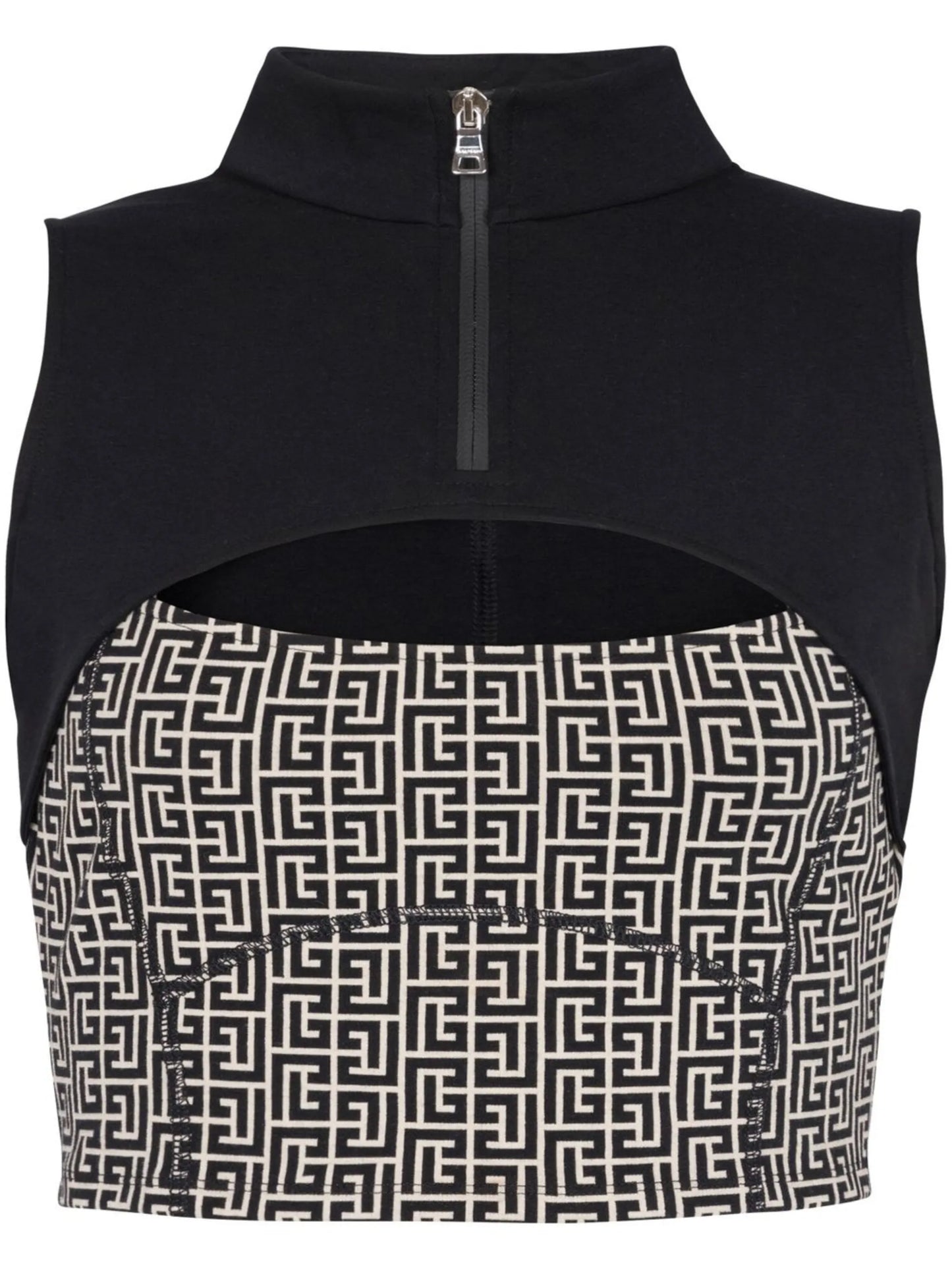 monogram cut-out vest