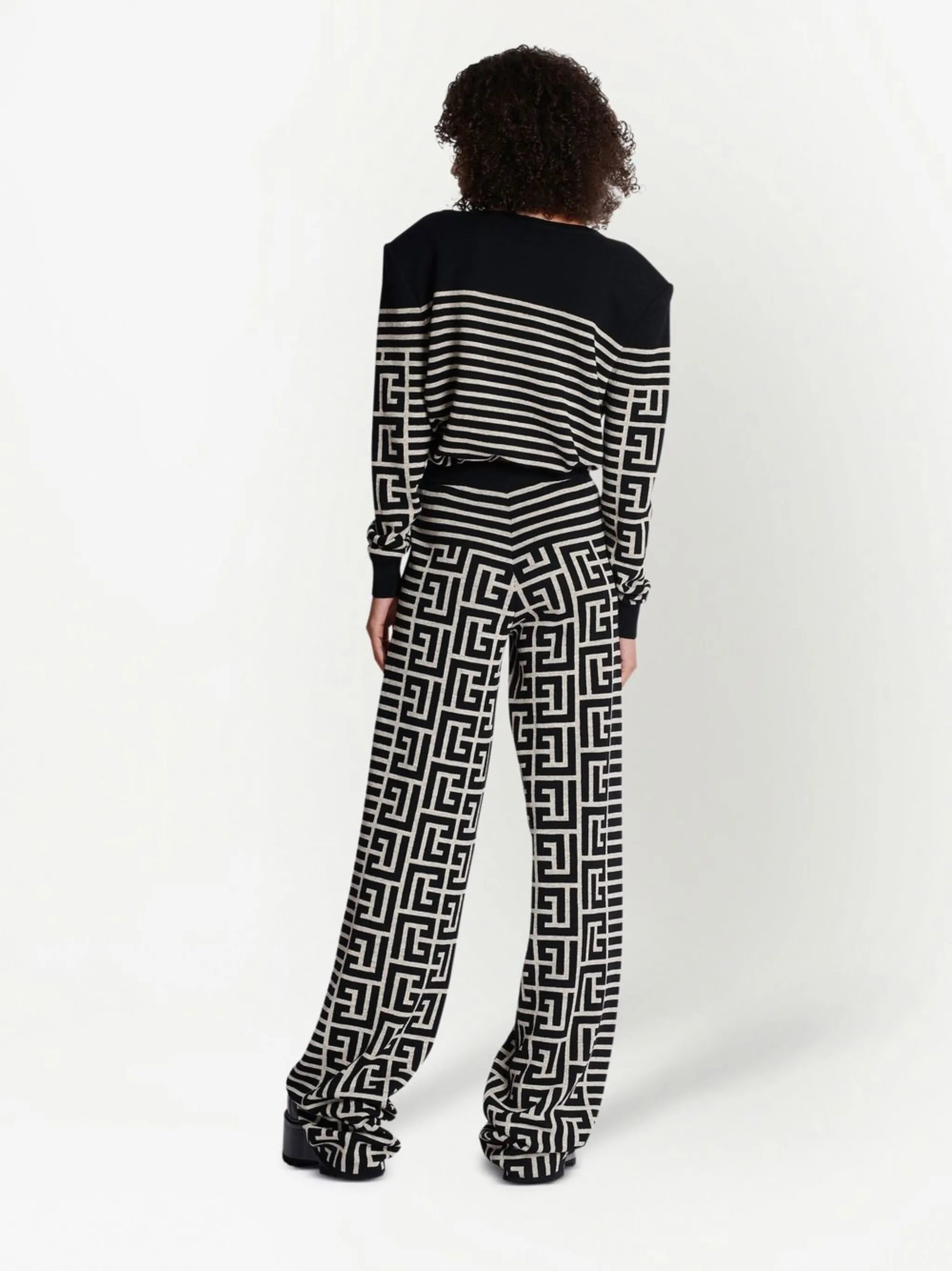 monogram flared track pants