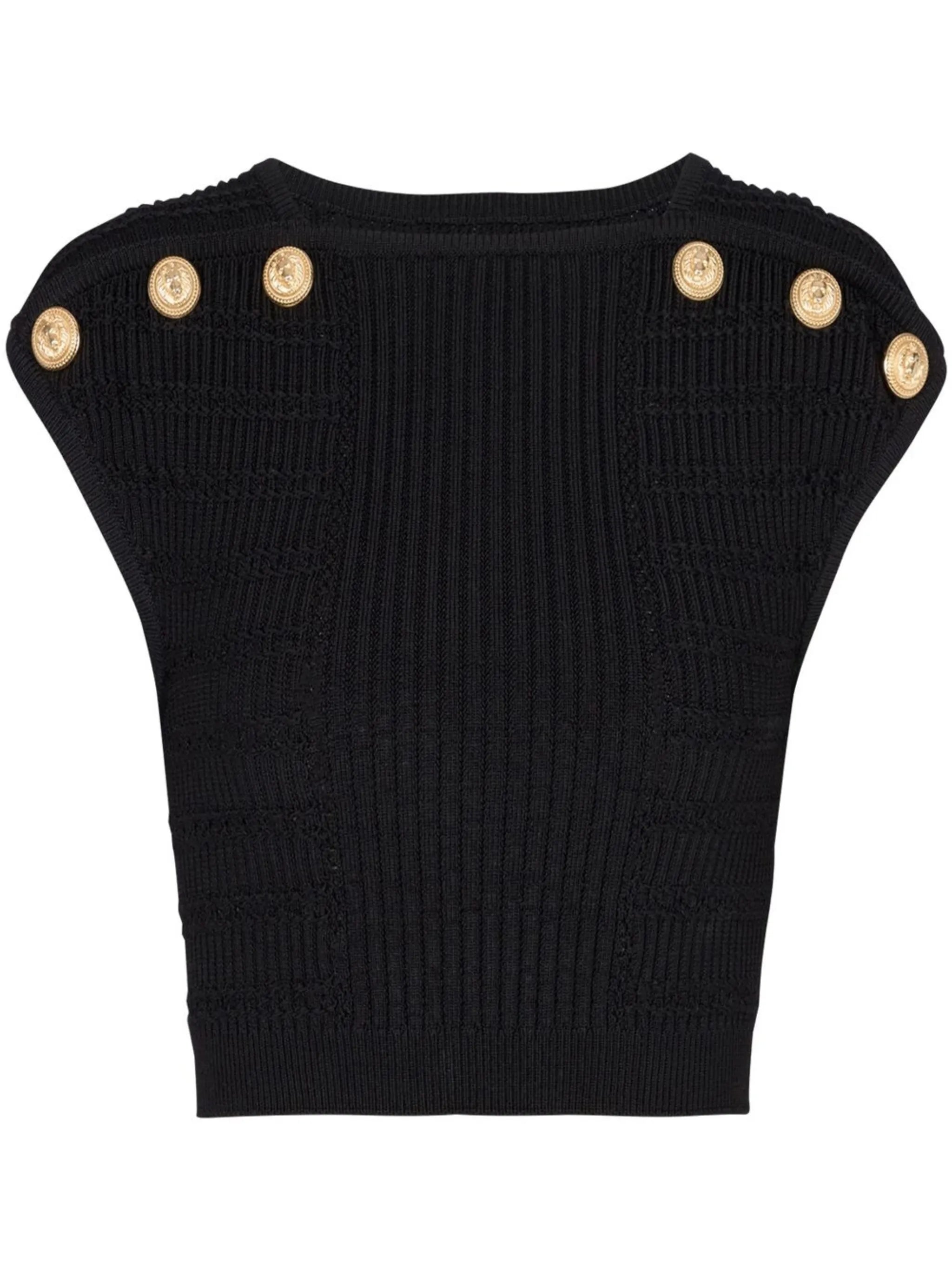 ribbed-knit cropped top
