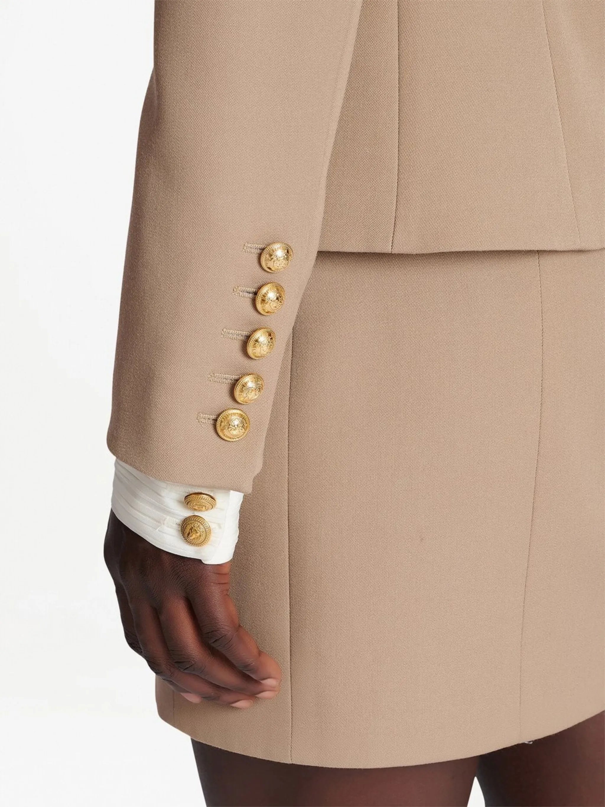 double-breasted wool blazer
