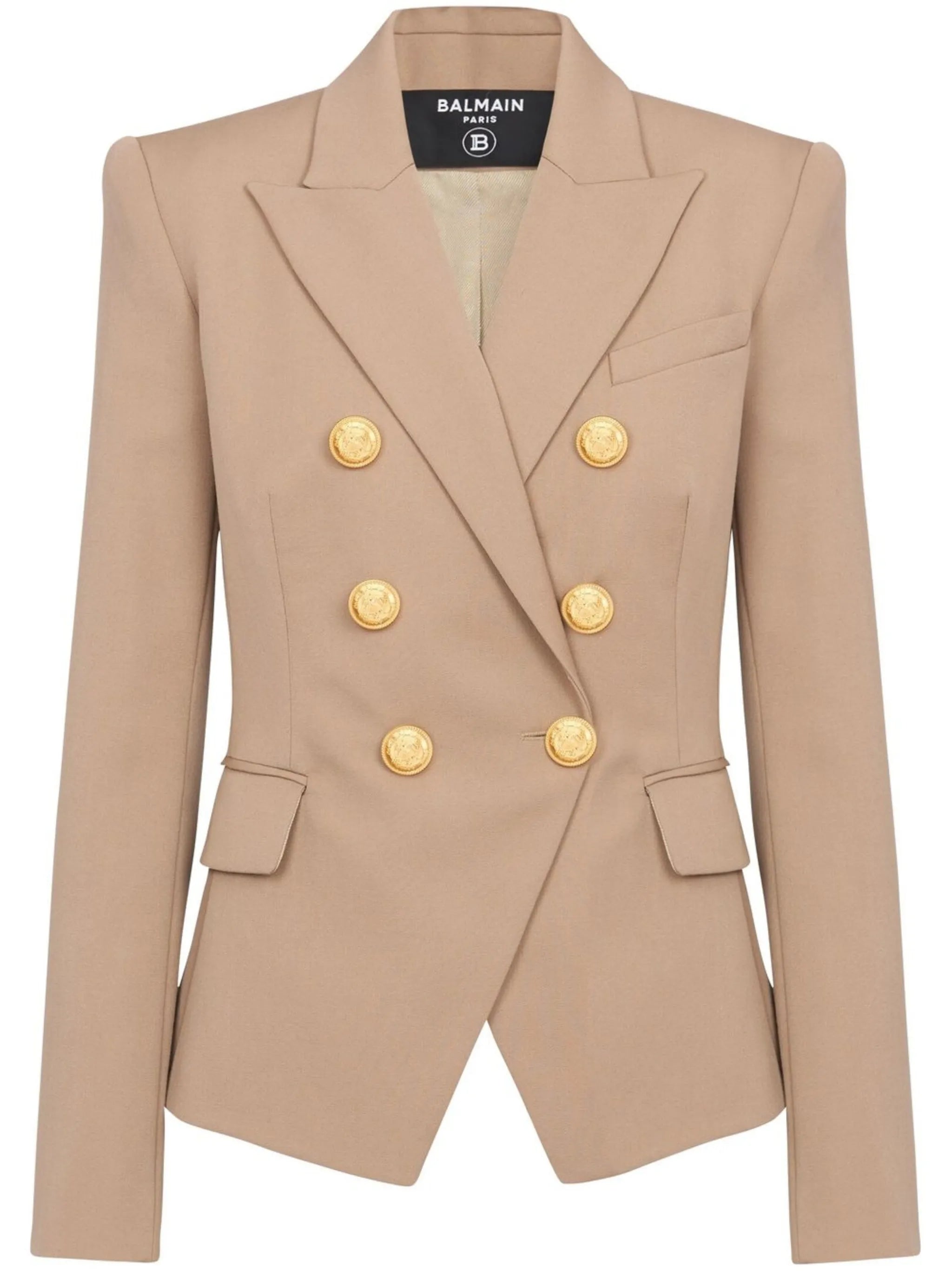 double-breasted wool blazer