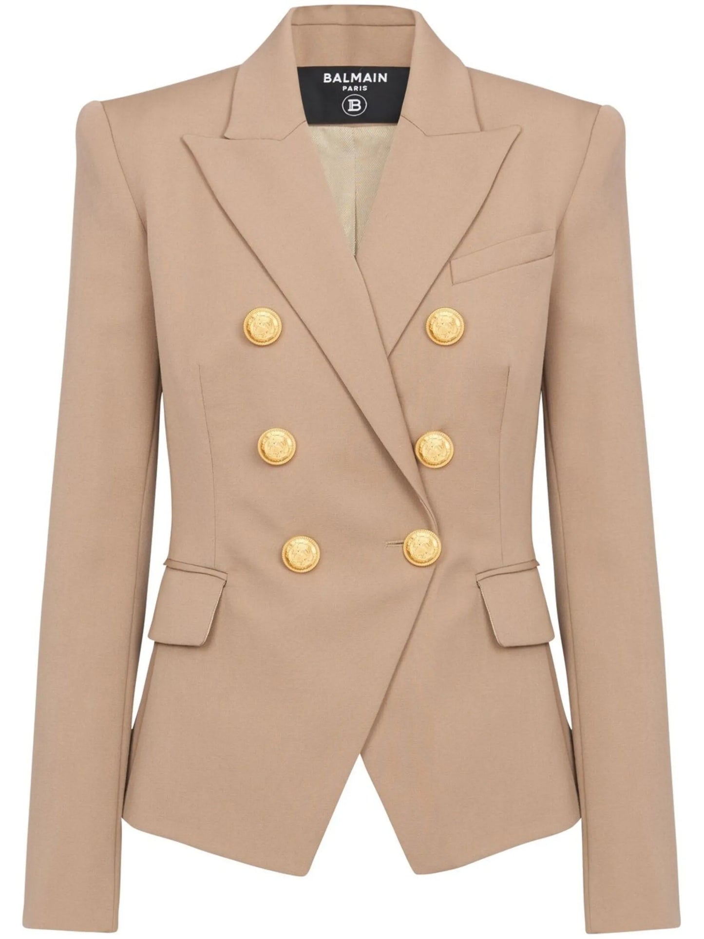 double-breasted wool blazer