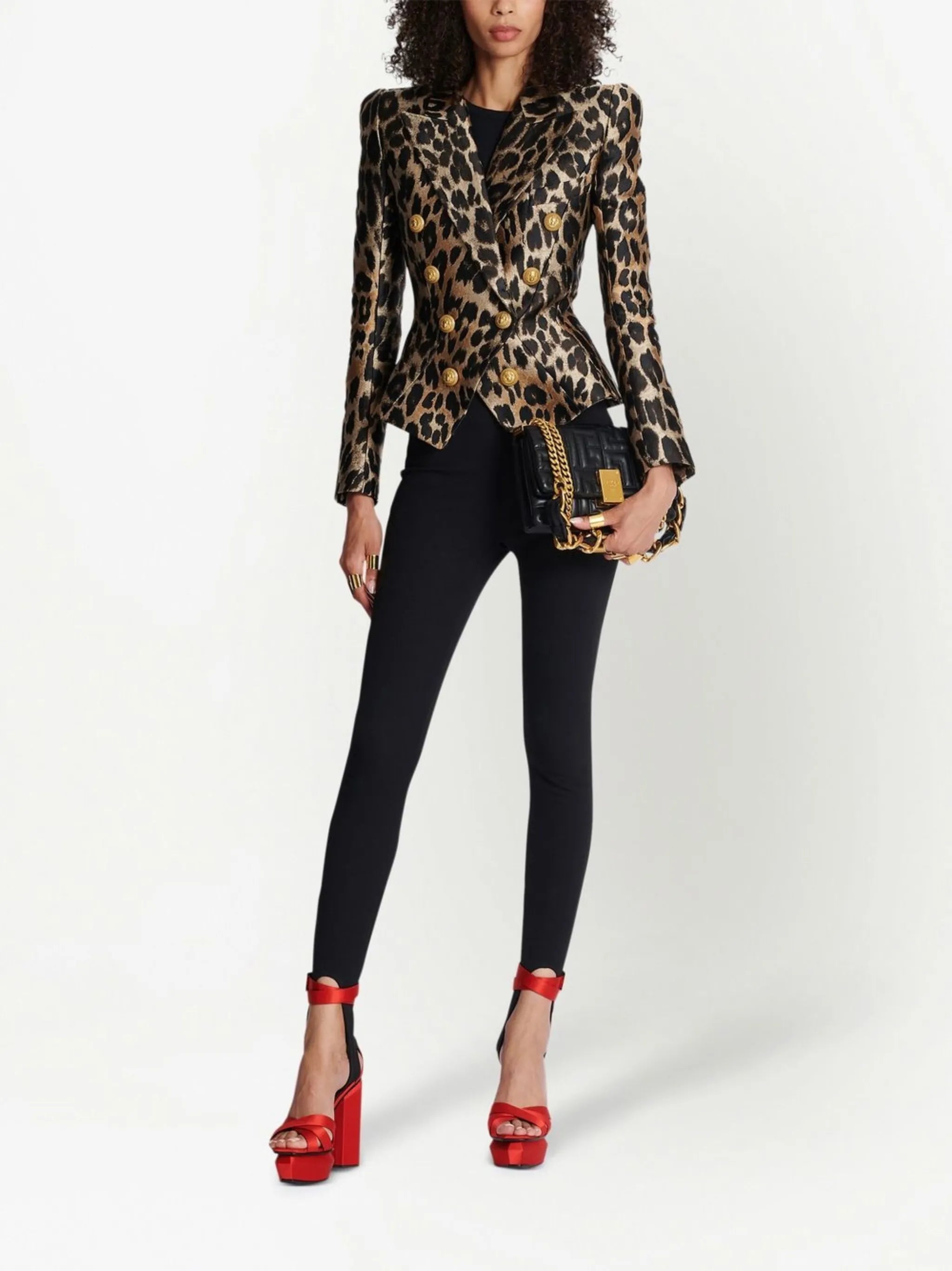 stirrup-cuffs cotton-blend leggings