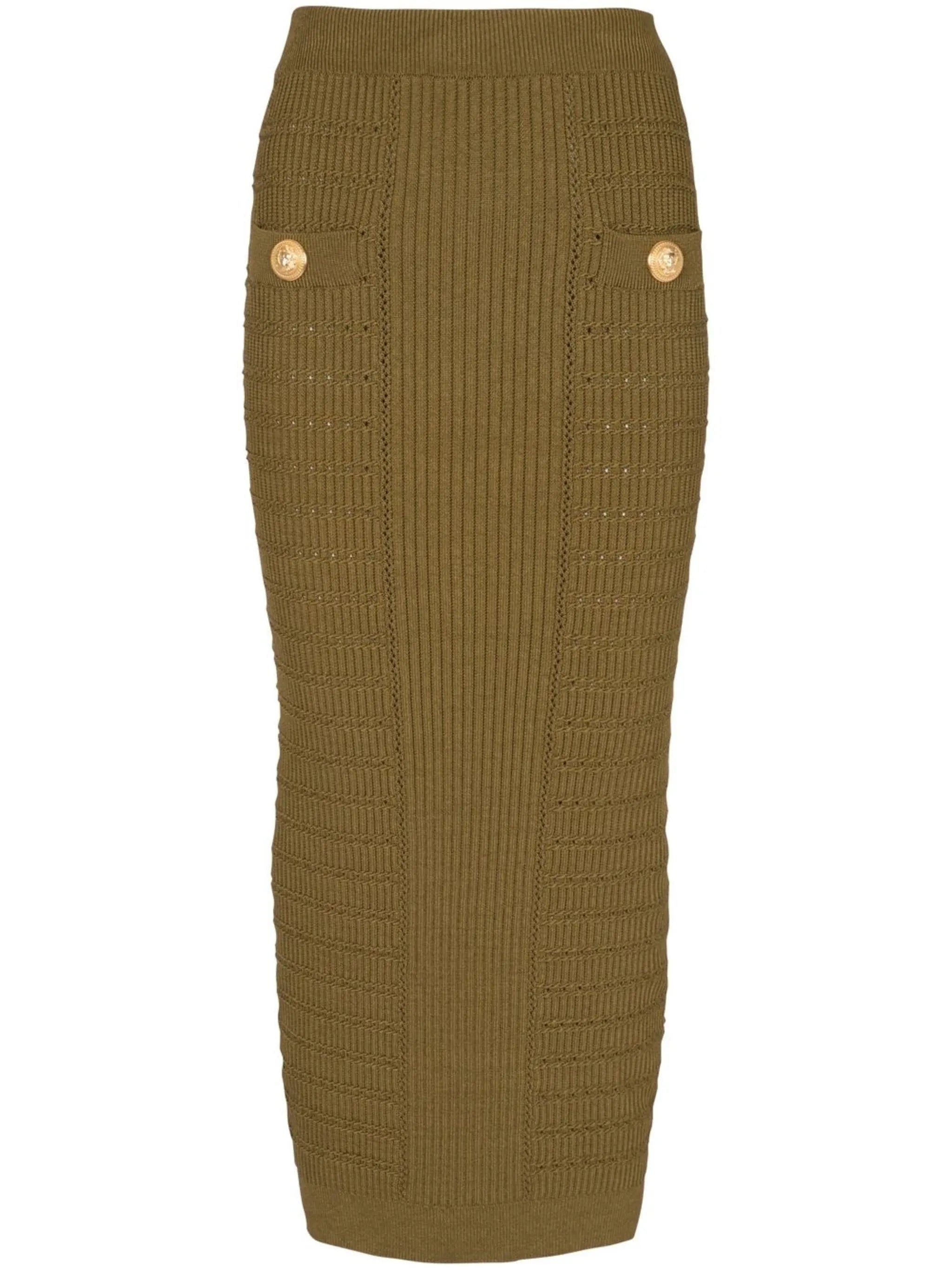ribbed-knit pencil skirt