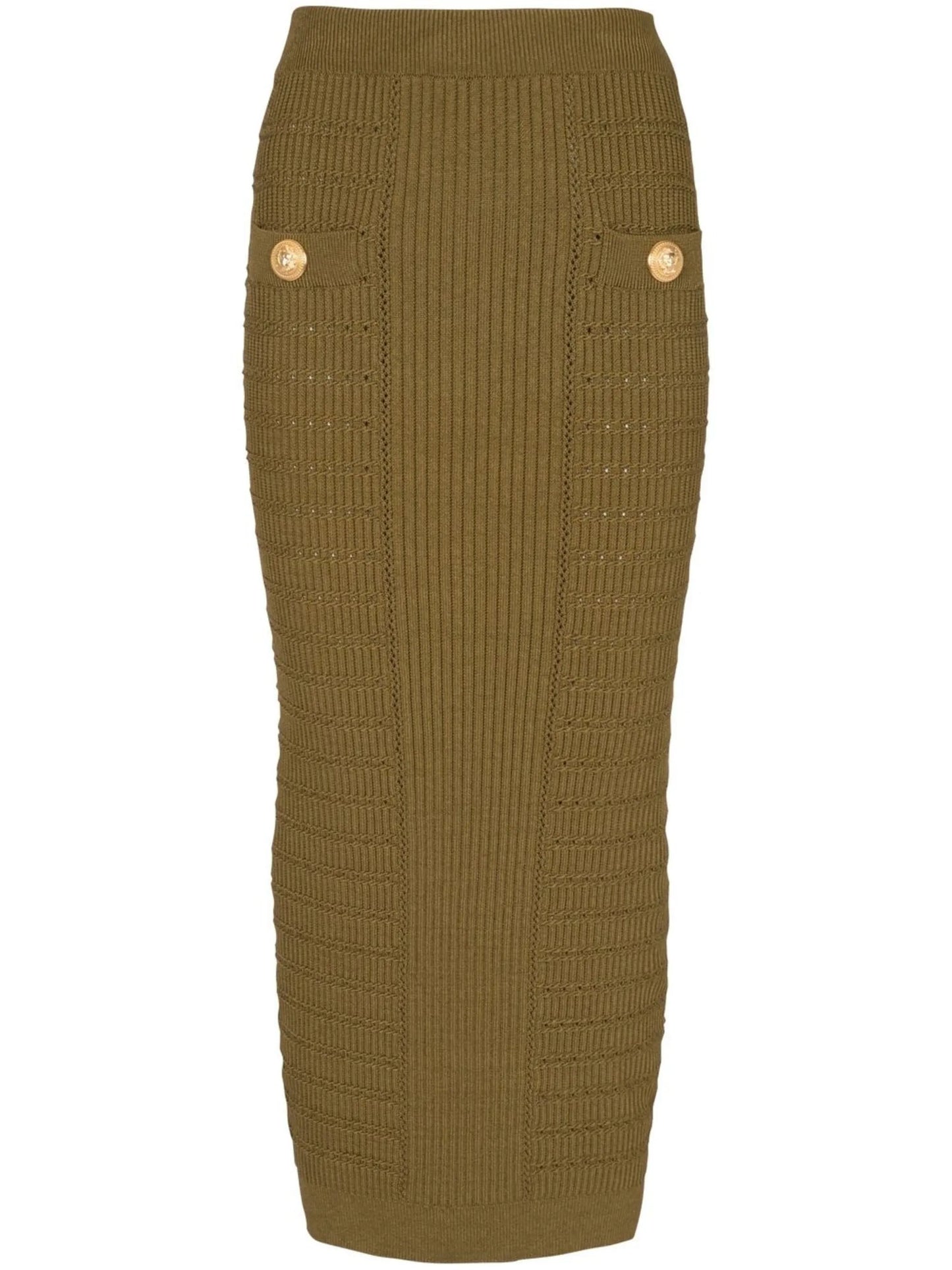ribbed-knit pencil skirt