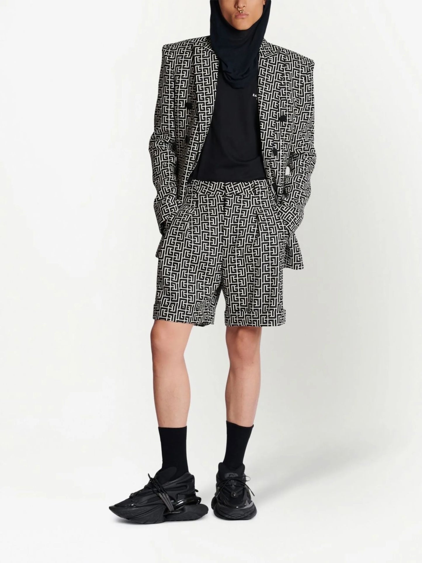 monogram tailored shorts