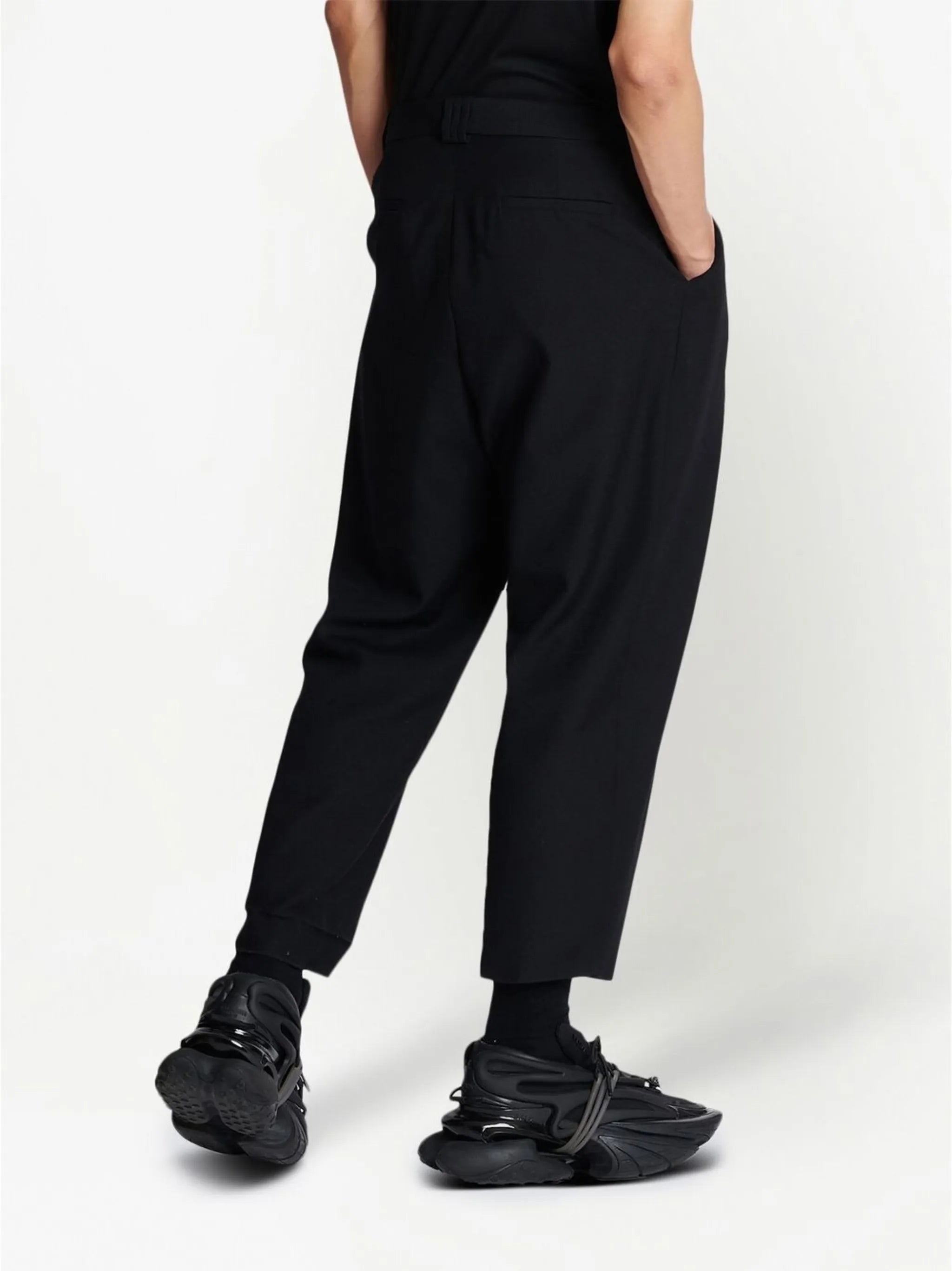 inverted-pleat detail trousers